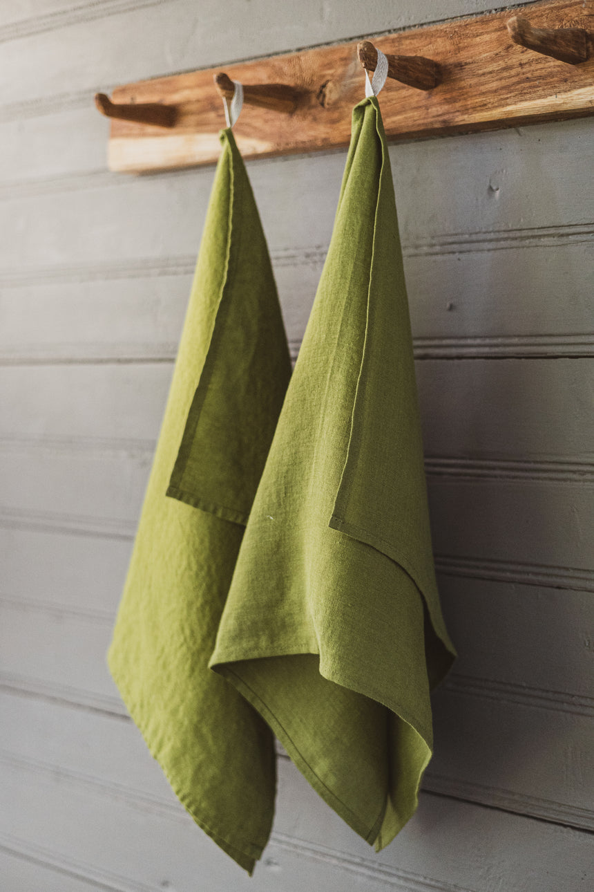 19 Colors Linen Kitchen Tea Towels set of 2 TT50x70 Old Linen Mill