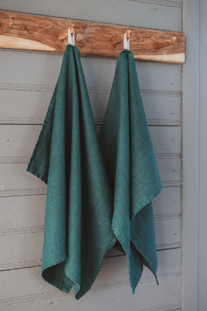 19 Colors Linen Kitchen Tea Towels set of 2 TT50x70 Old Linen Mill