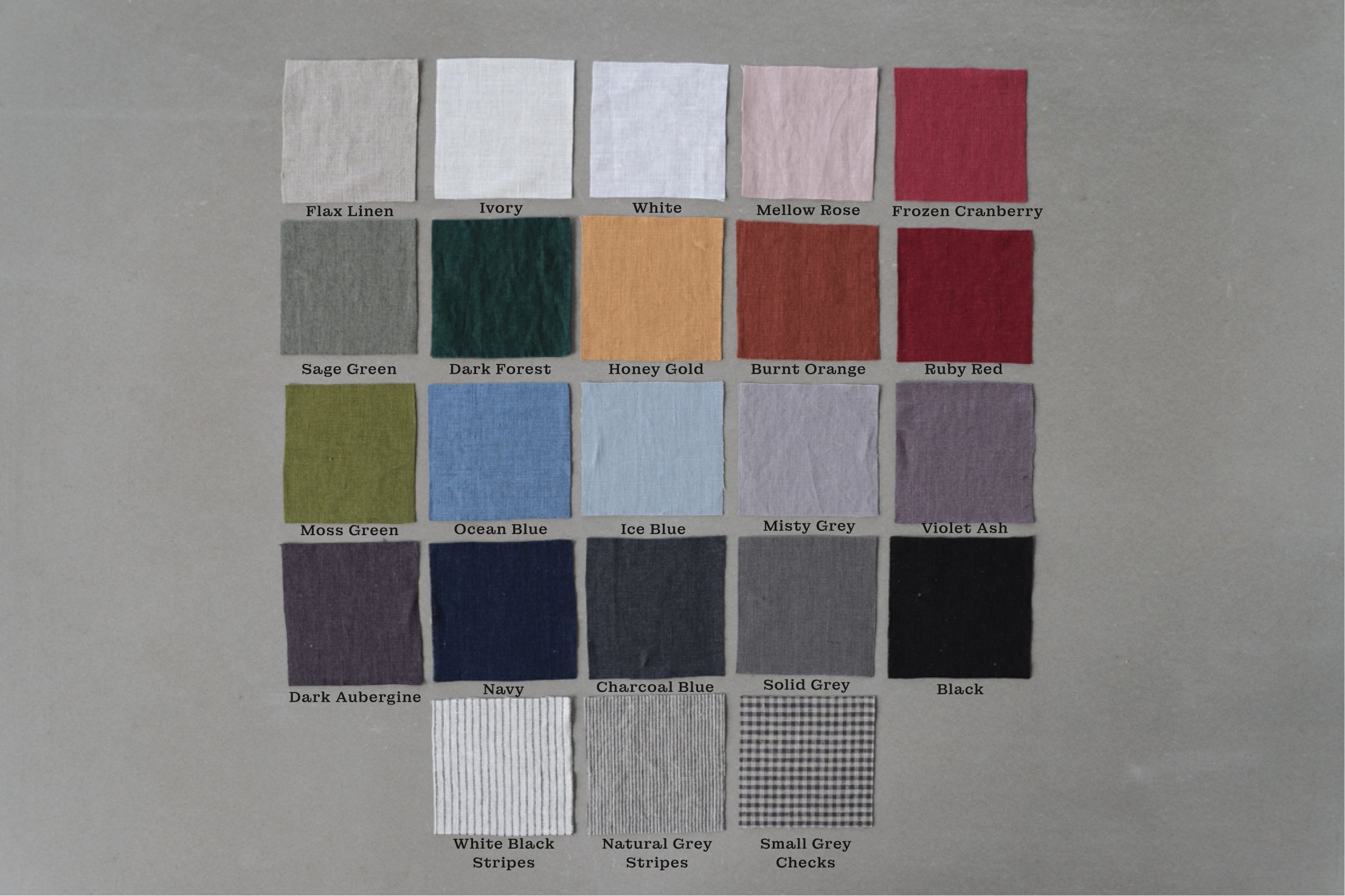 Linen color fabric swatches Old Linen Mill