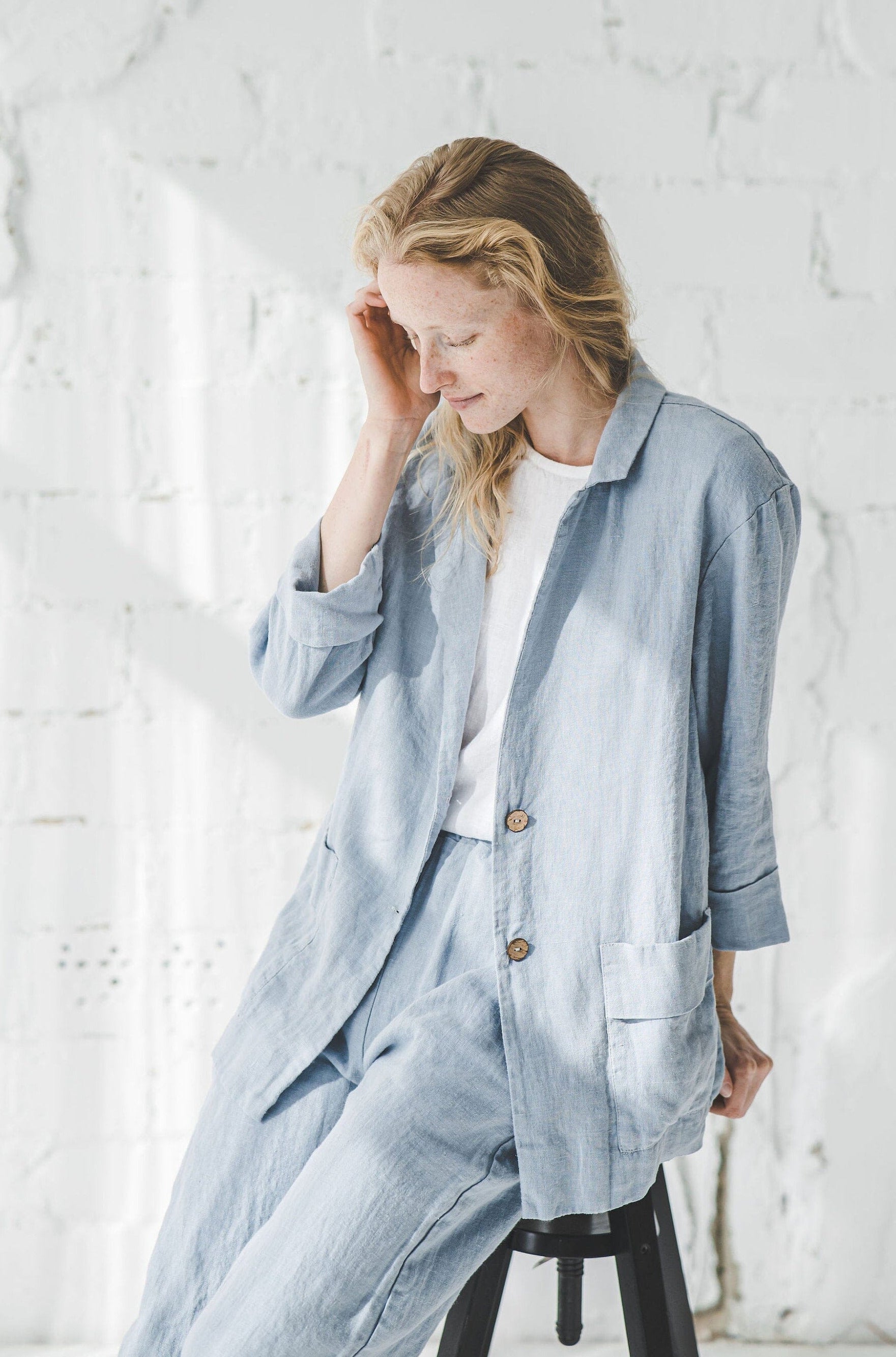 Boho Style Linen Jacket Old Linen Mill