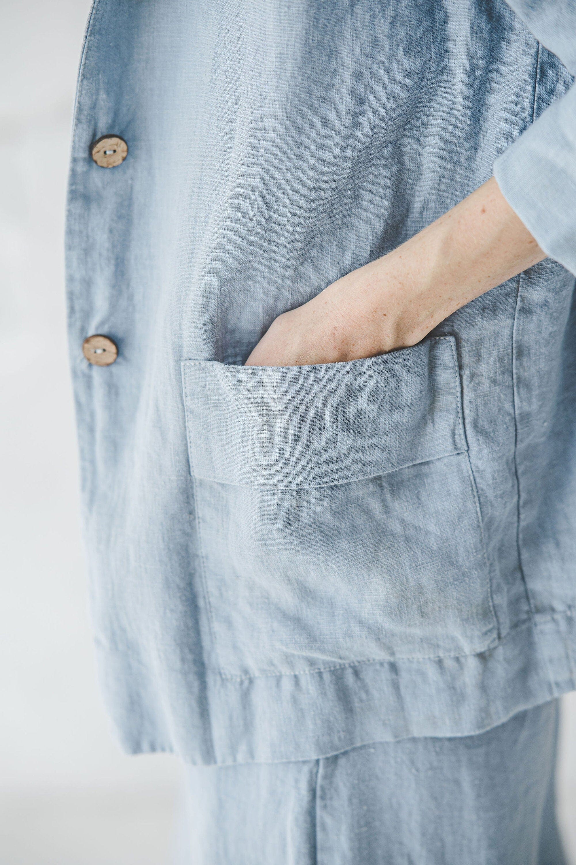 Boho Style Linen Jacket Old Linen Mill