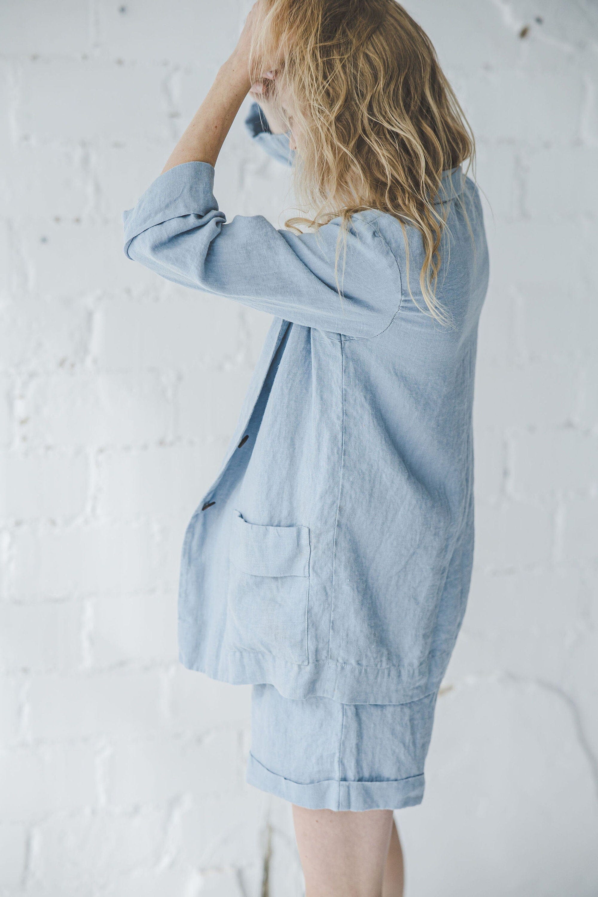 Boho Style Linen Jacket Old Linen Mill