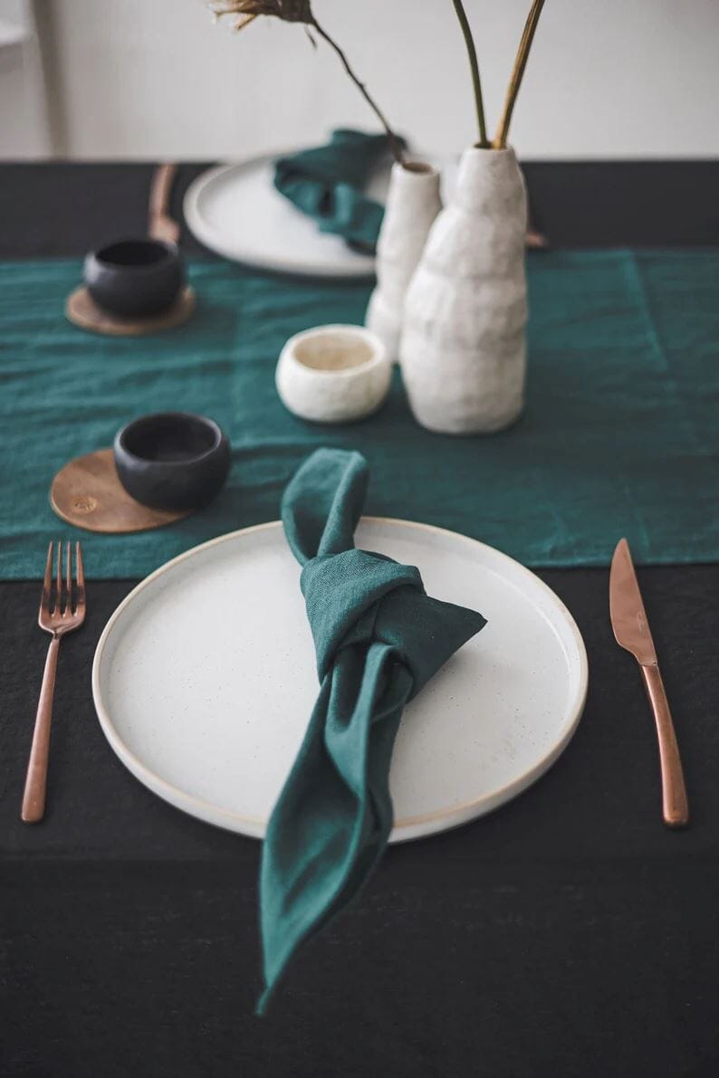 Green Cloth Napkins, Set of 4 or 6