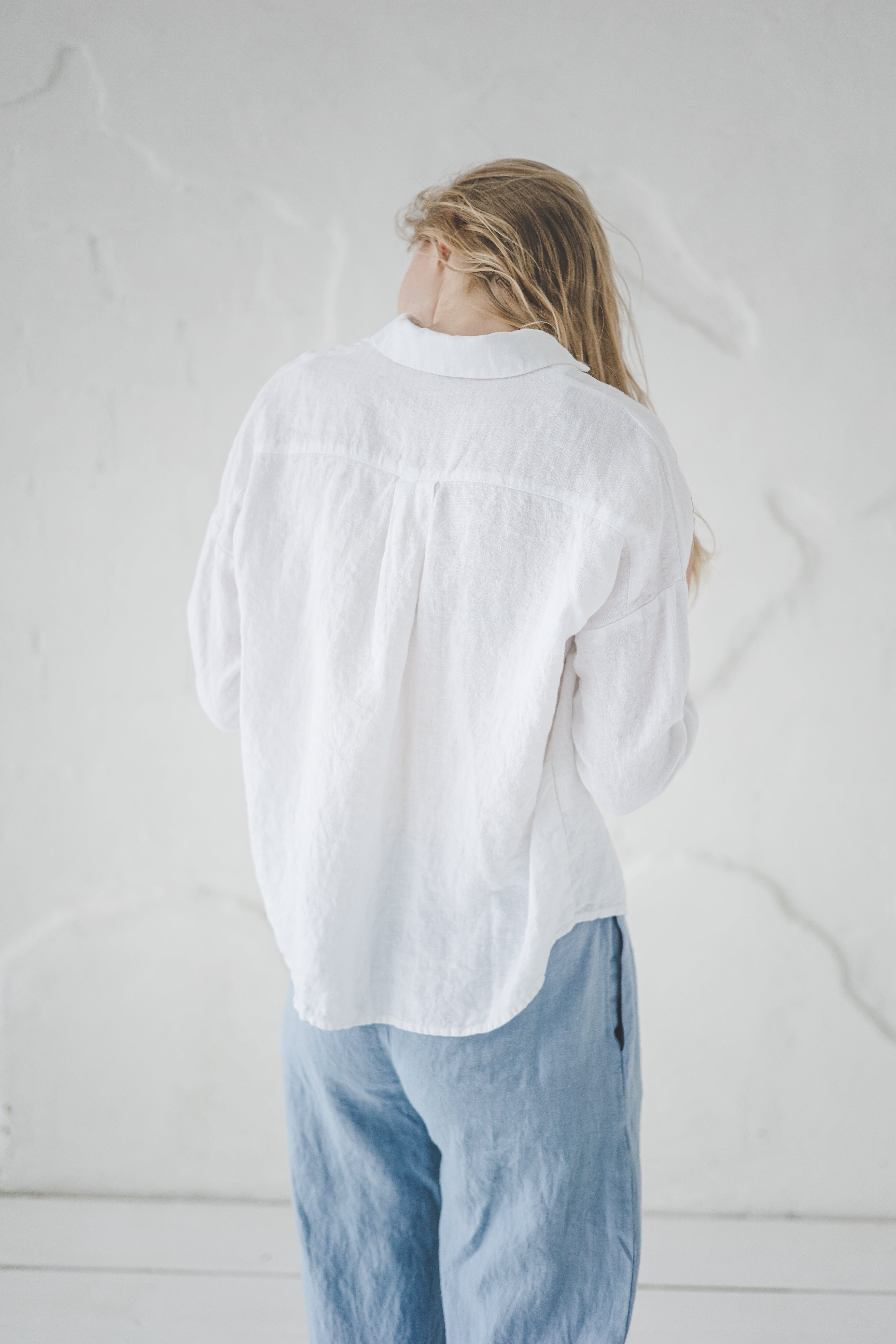 Classic Linen Blouse T48 Old Linen Mill
