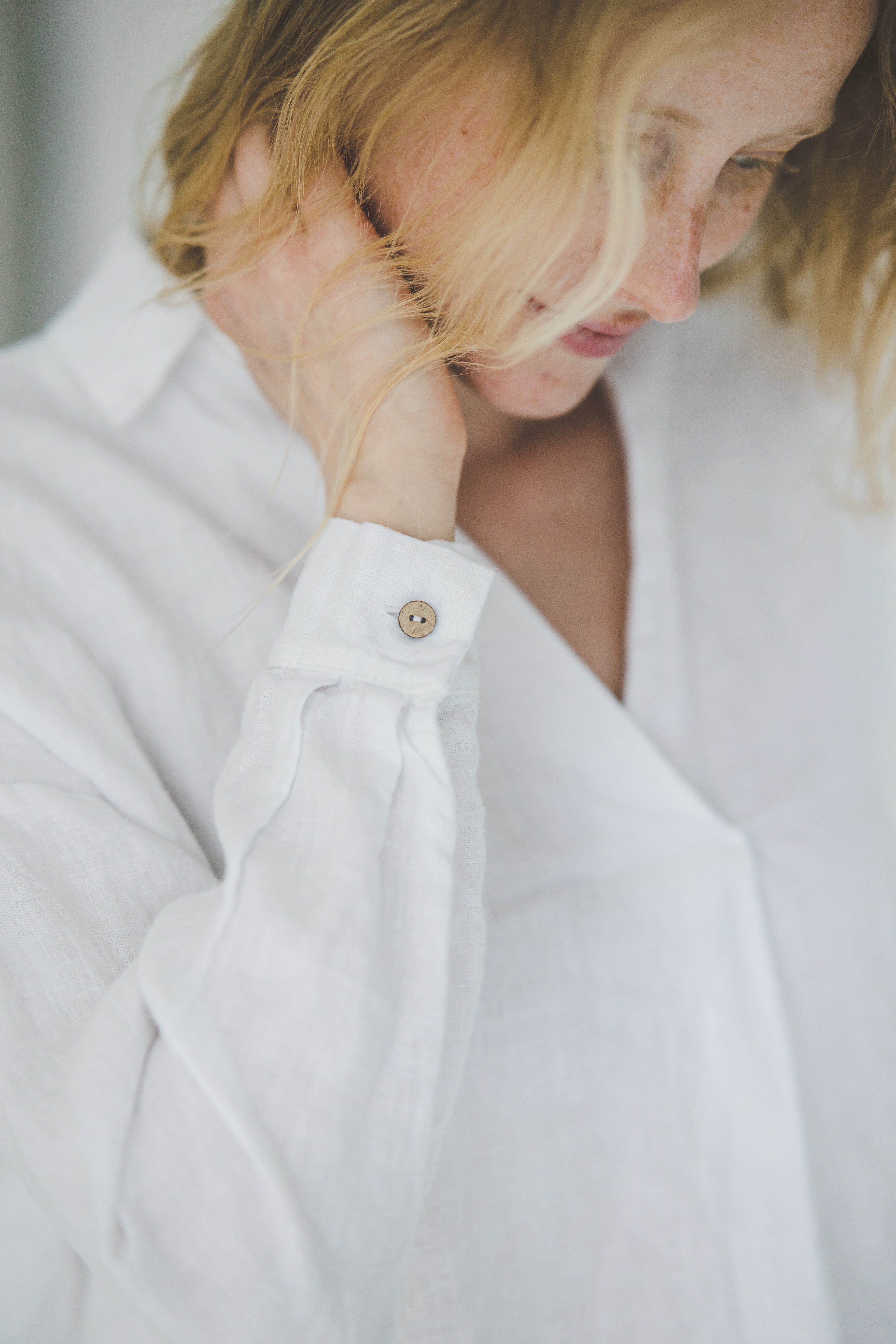 Classic Linen Blouse T48 Old Linen Mill