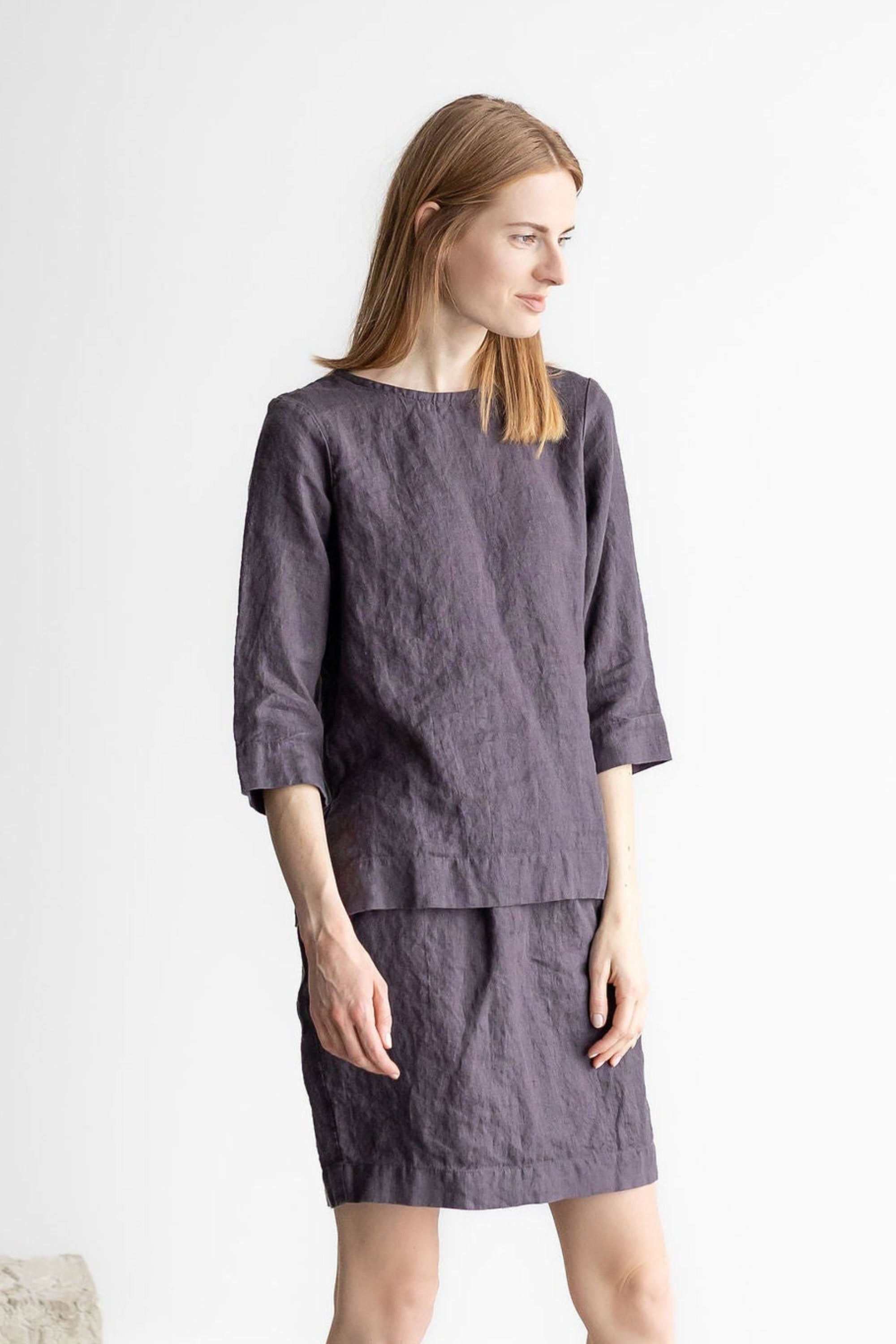 Classic Linen Blouse T12 Old Linen Mill