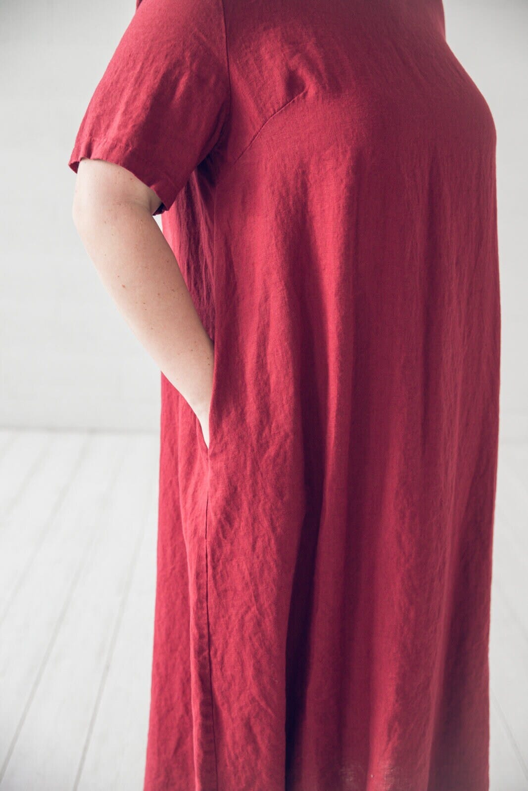 Classic Long Linen Dress Old Linen Mill