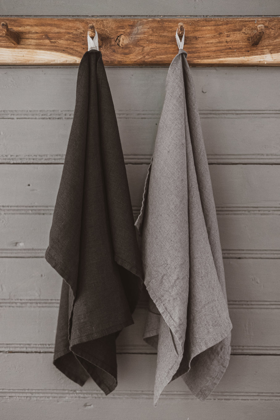 Dark colors Linen Kitchen Tea Towels set of 2 TT50x70 Old Linen Mill