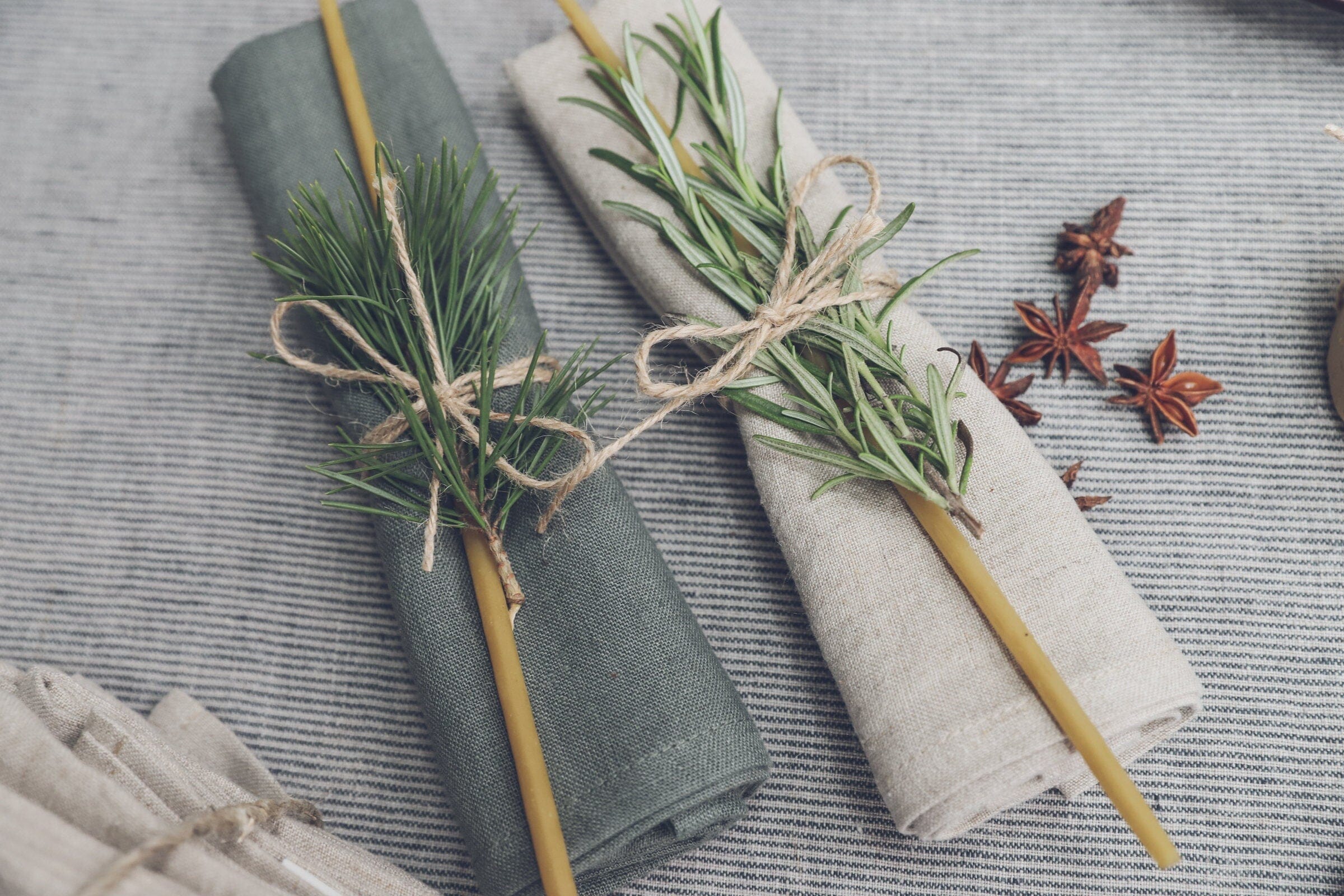 Handmade Linen Table Decor Napkins Set Old Linen Mill Set of 8 napkins 45 x 45 cm; 17.7" x 17.7"