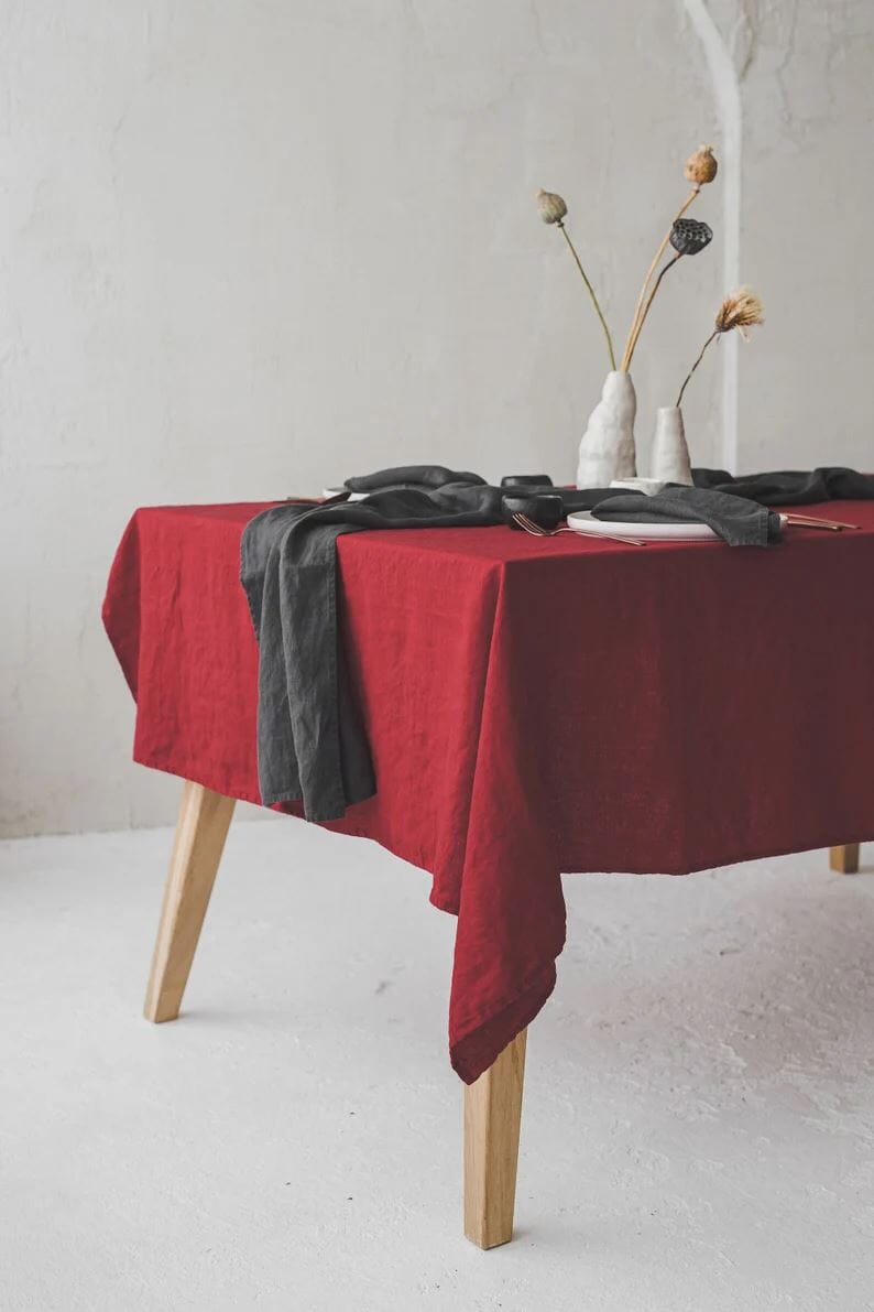Handmade Linen Tablecloth Gift Decor Old Linen Mill
