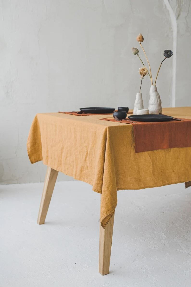 Handmade Table Linen Napkins Set Old Linen Mill Set of 4 napkins 55 x 55 cm; 21.6" x 21.6"