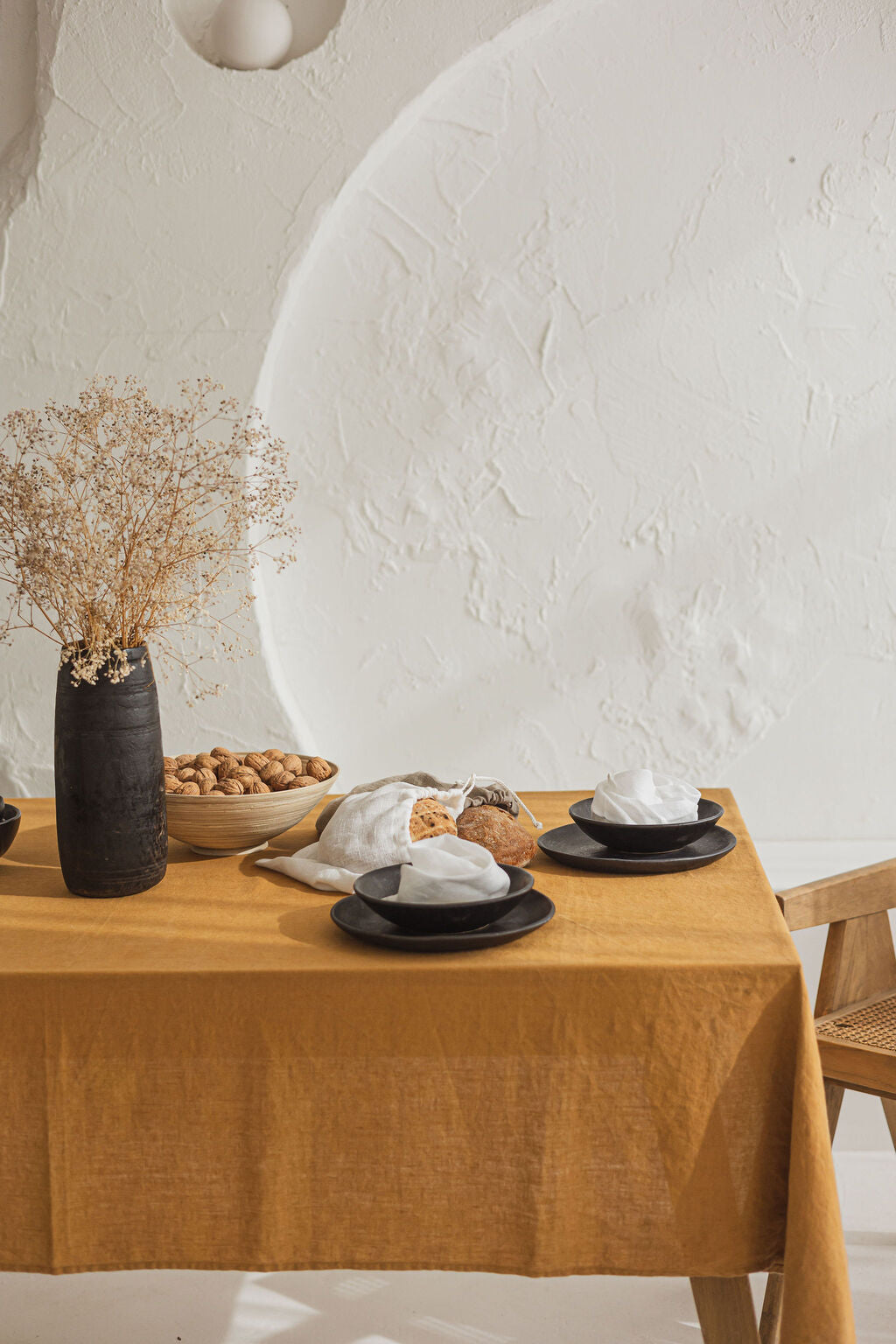 Honey Gold Linen Tablecloth – Various Sizes Old Linen Mill