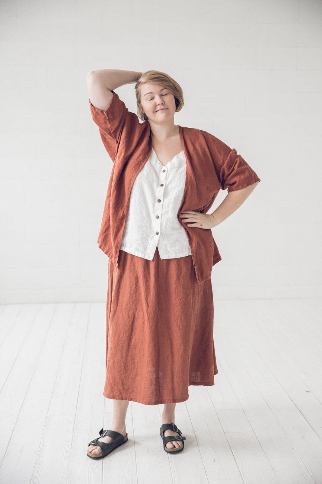 Kimono Linen Sleeves Jacket Old Linen Mill