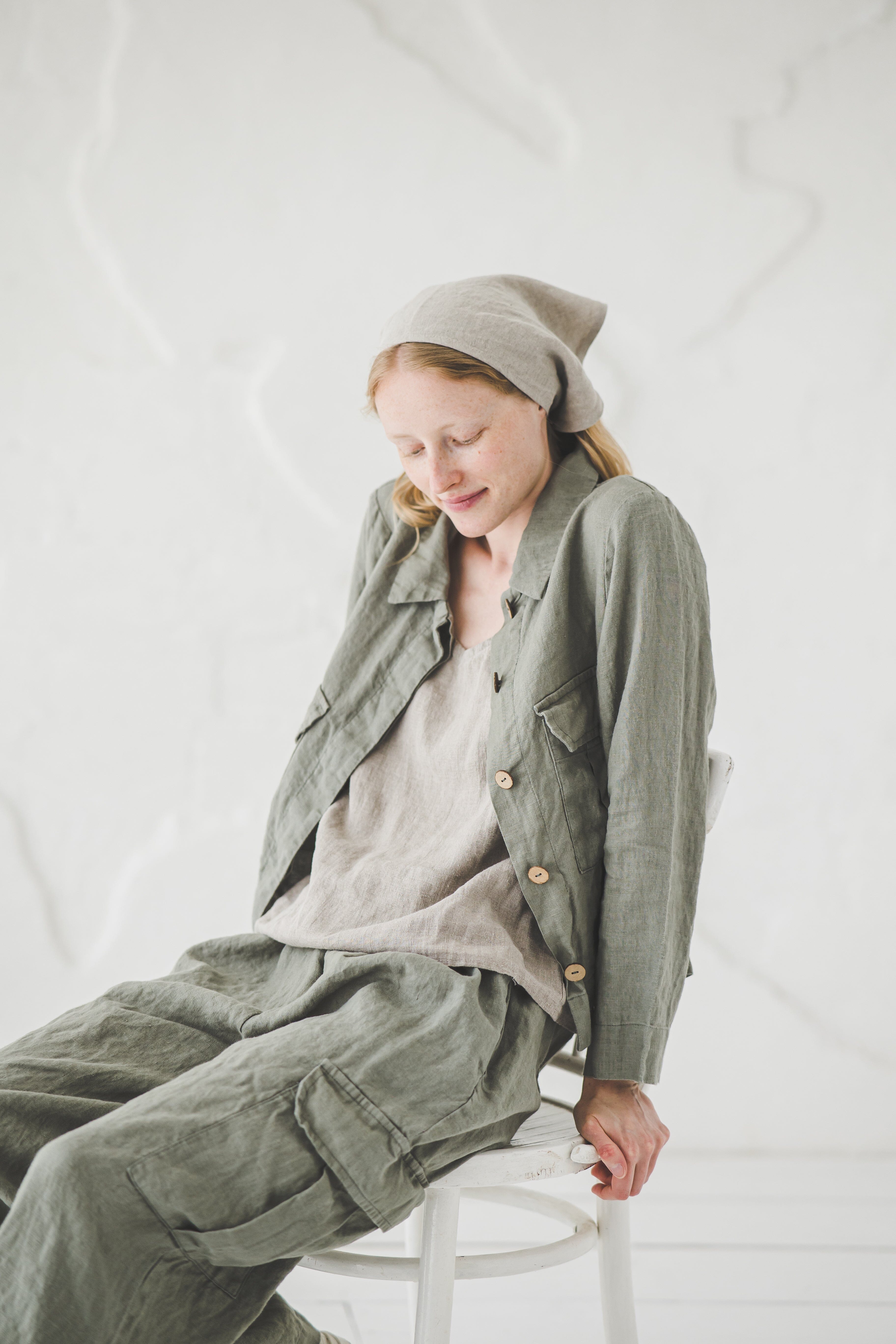Linen Cargo Jacket Old Linen Mill