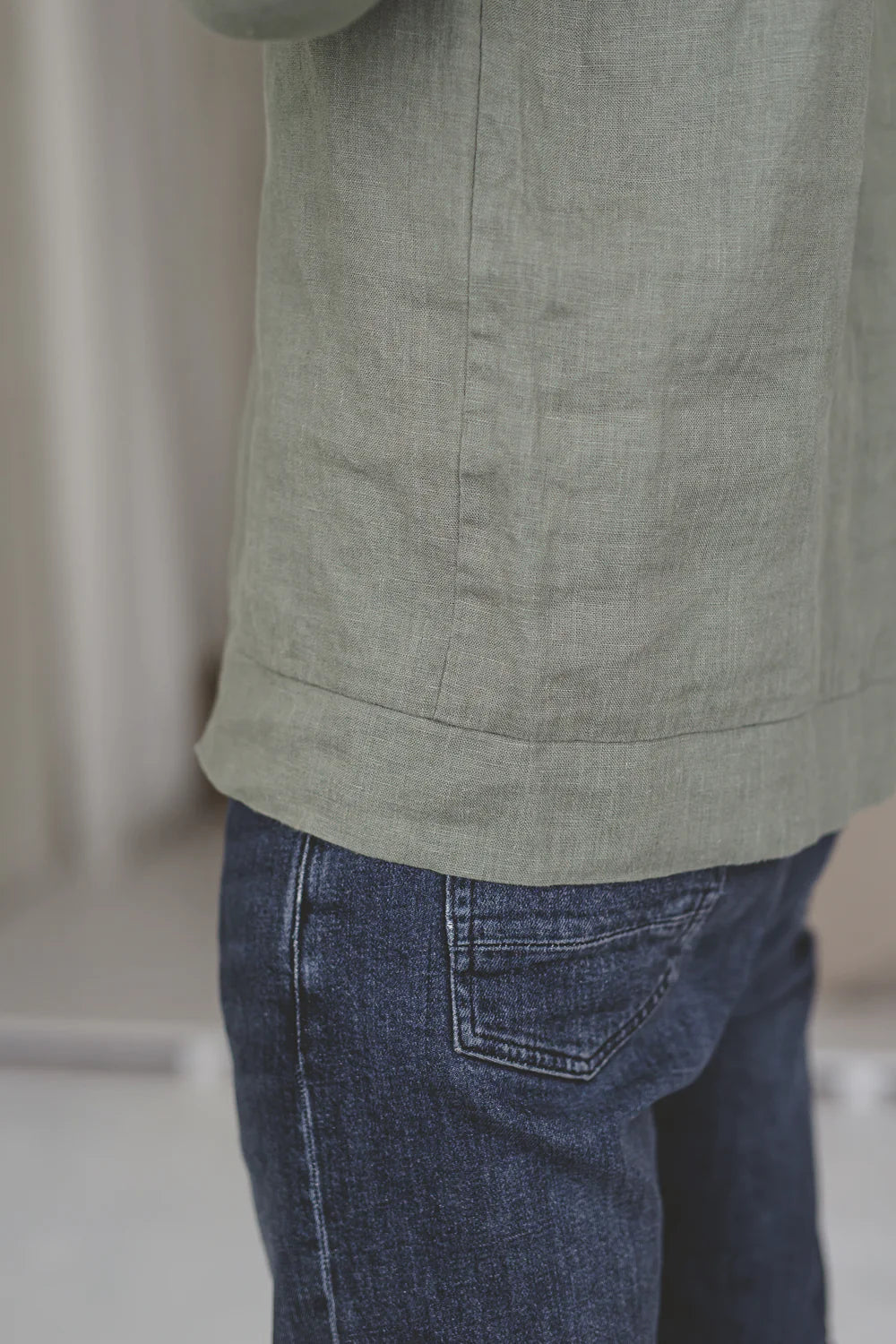 Linen Hoodie for Men Old Linen Mill