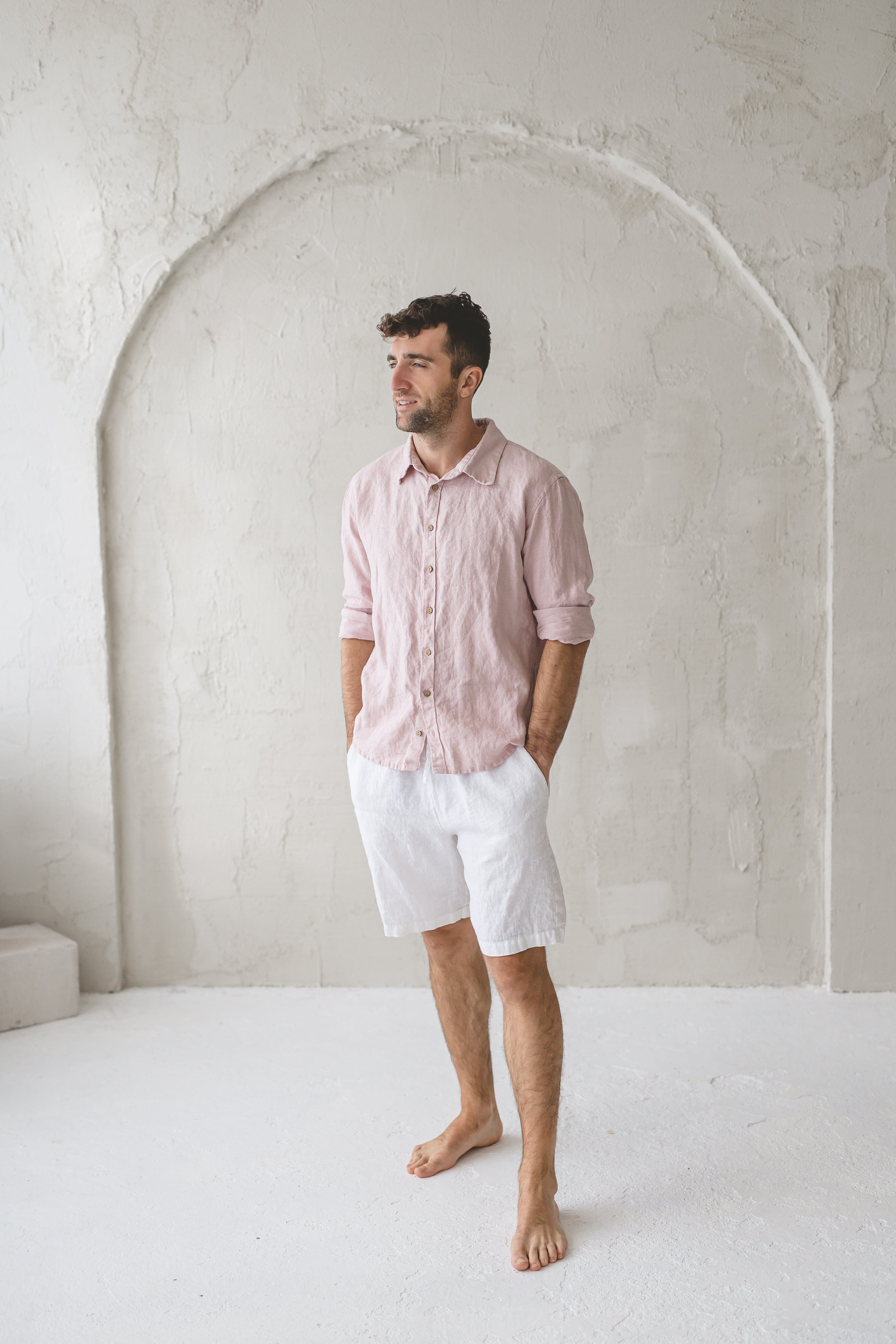 Linen Men's Shorts Old Linen Mill