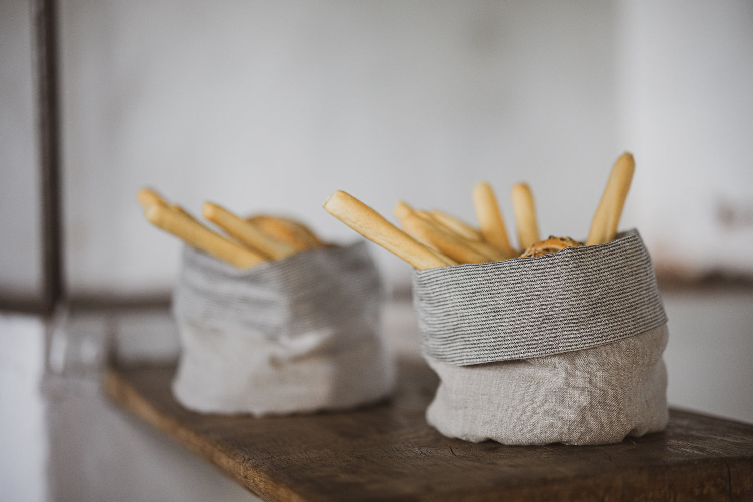 Linen Storage basket in Color and Pattern Old Linen Mill