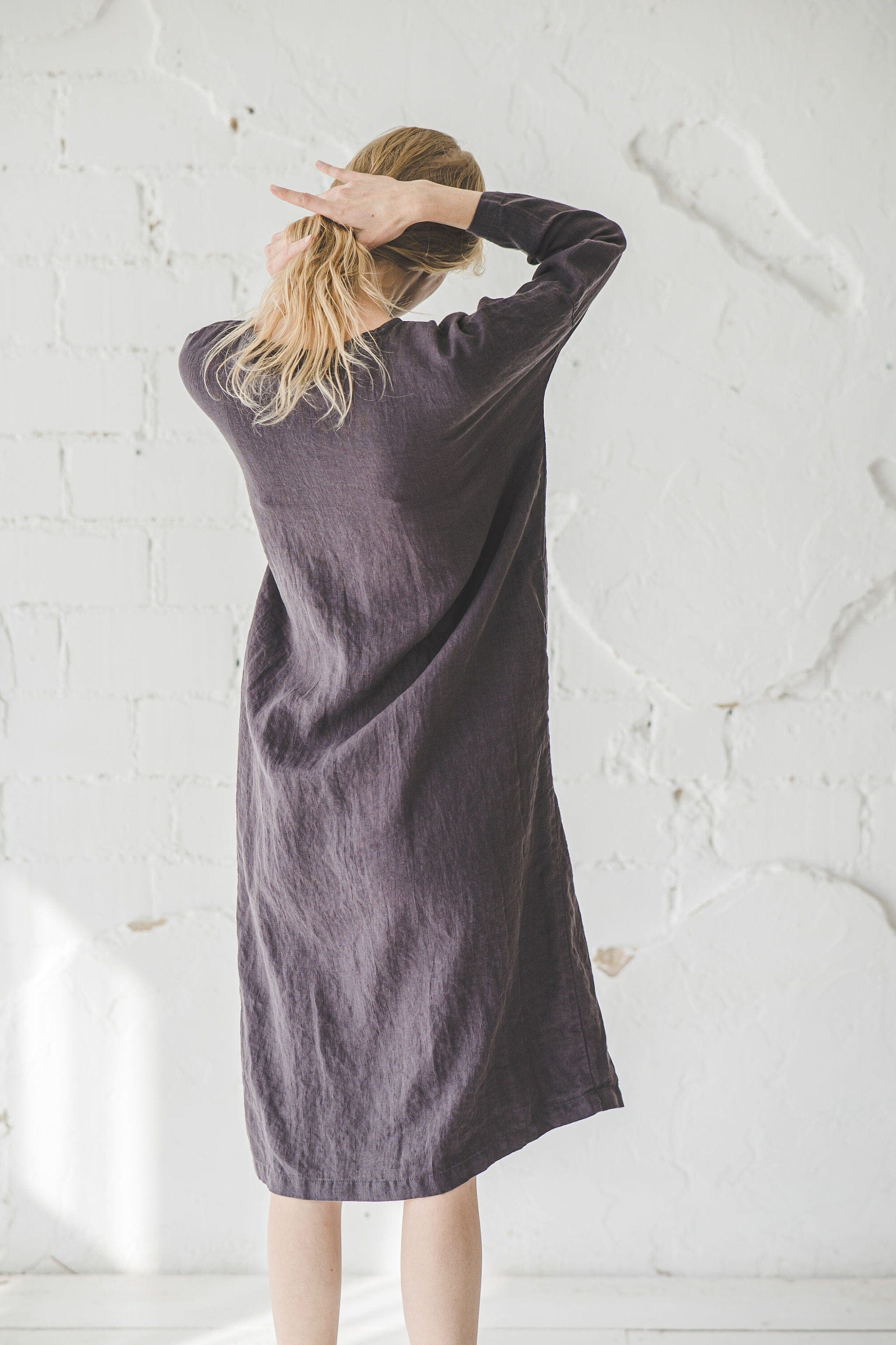 Linen Tunic Dress Loose Fitting Old Linen Mill