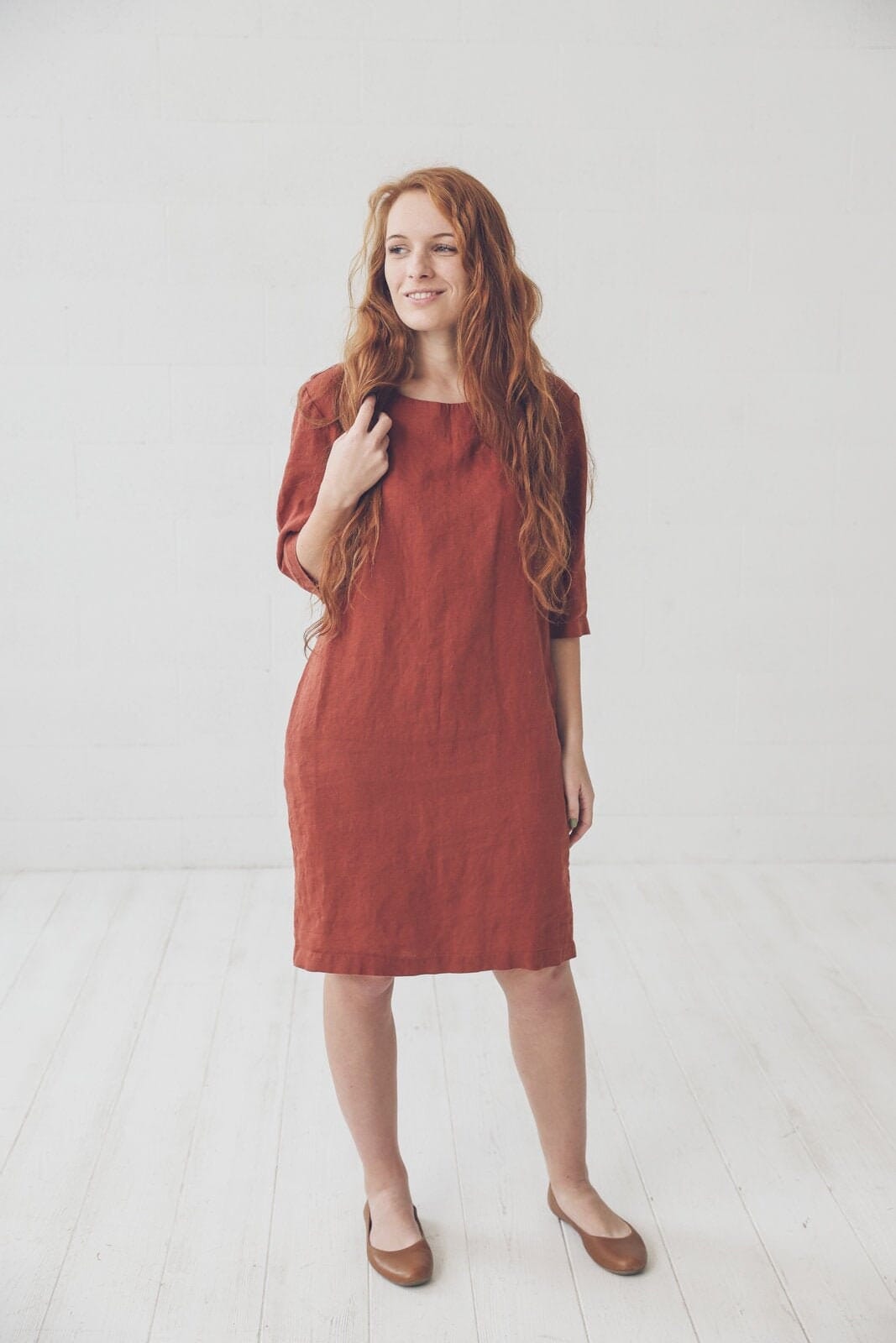Linen Tunic Dress with Pockets – Old Linen Mill