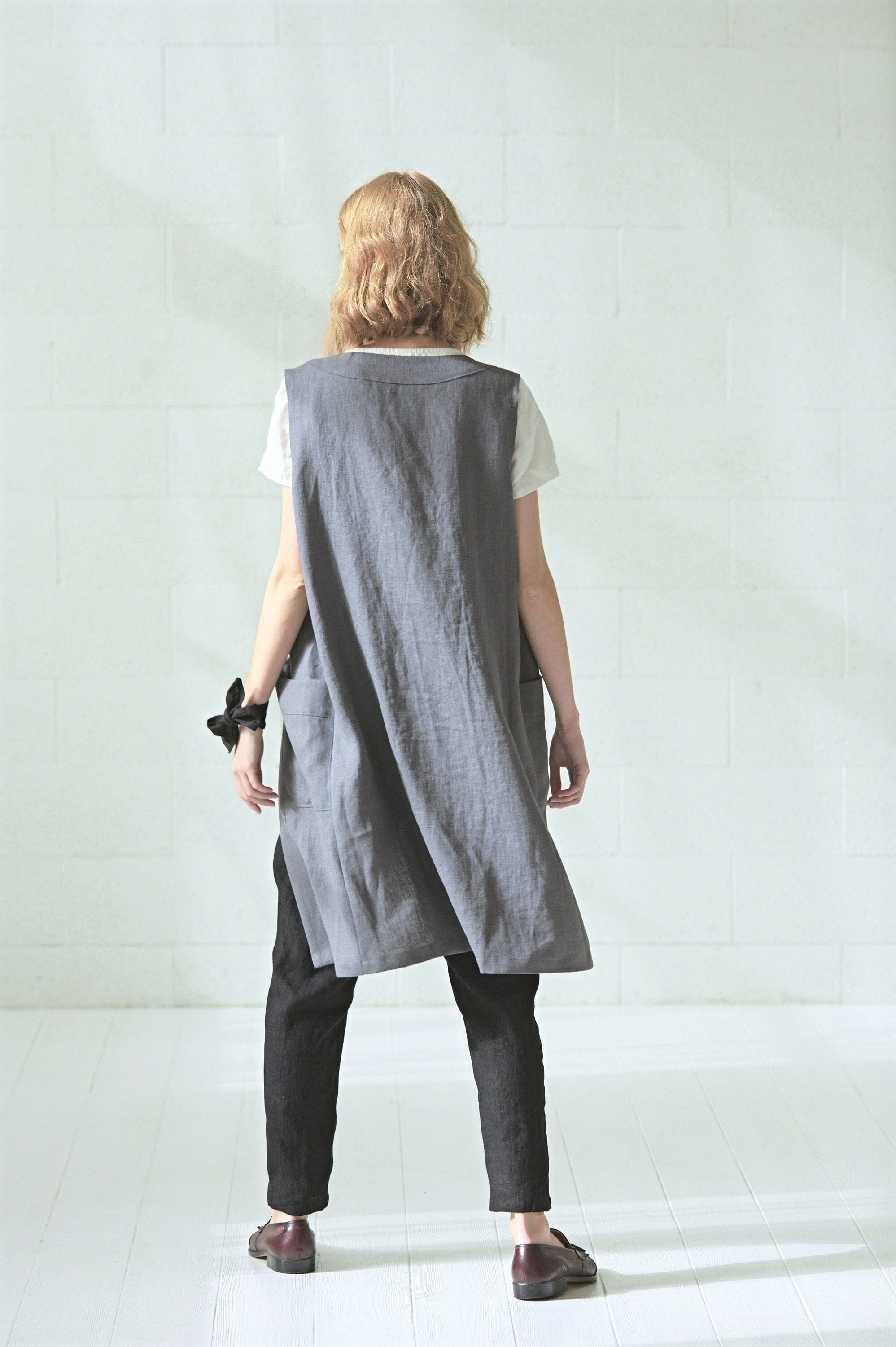 Linen Vest for Women Old Linen Mill