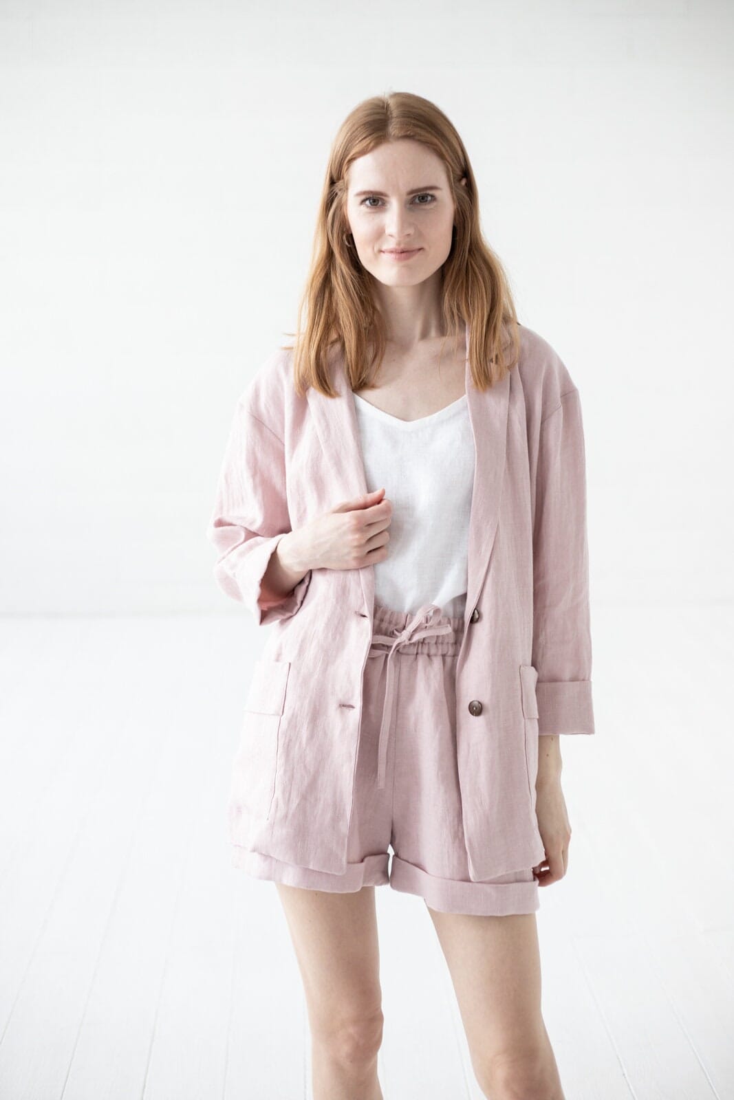 Loose Casual Linen Jacket for Women Old Linen Mill
