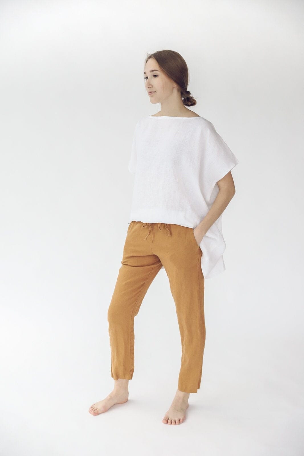 Loose Linen Top Blouse Old Linen Mill