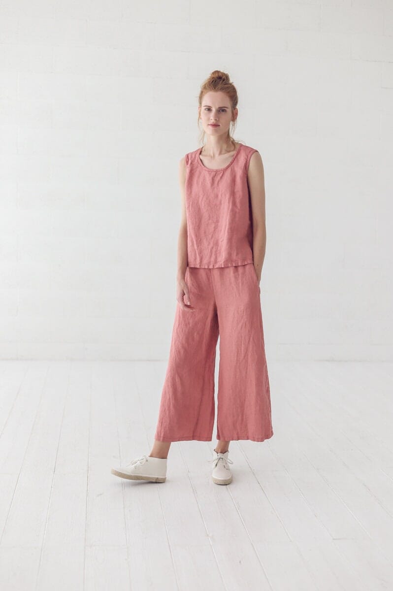 Loose Linen Wide Leg Pants Old Linen Mill