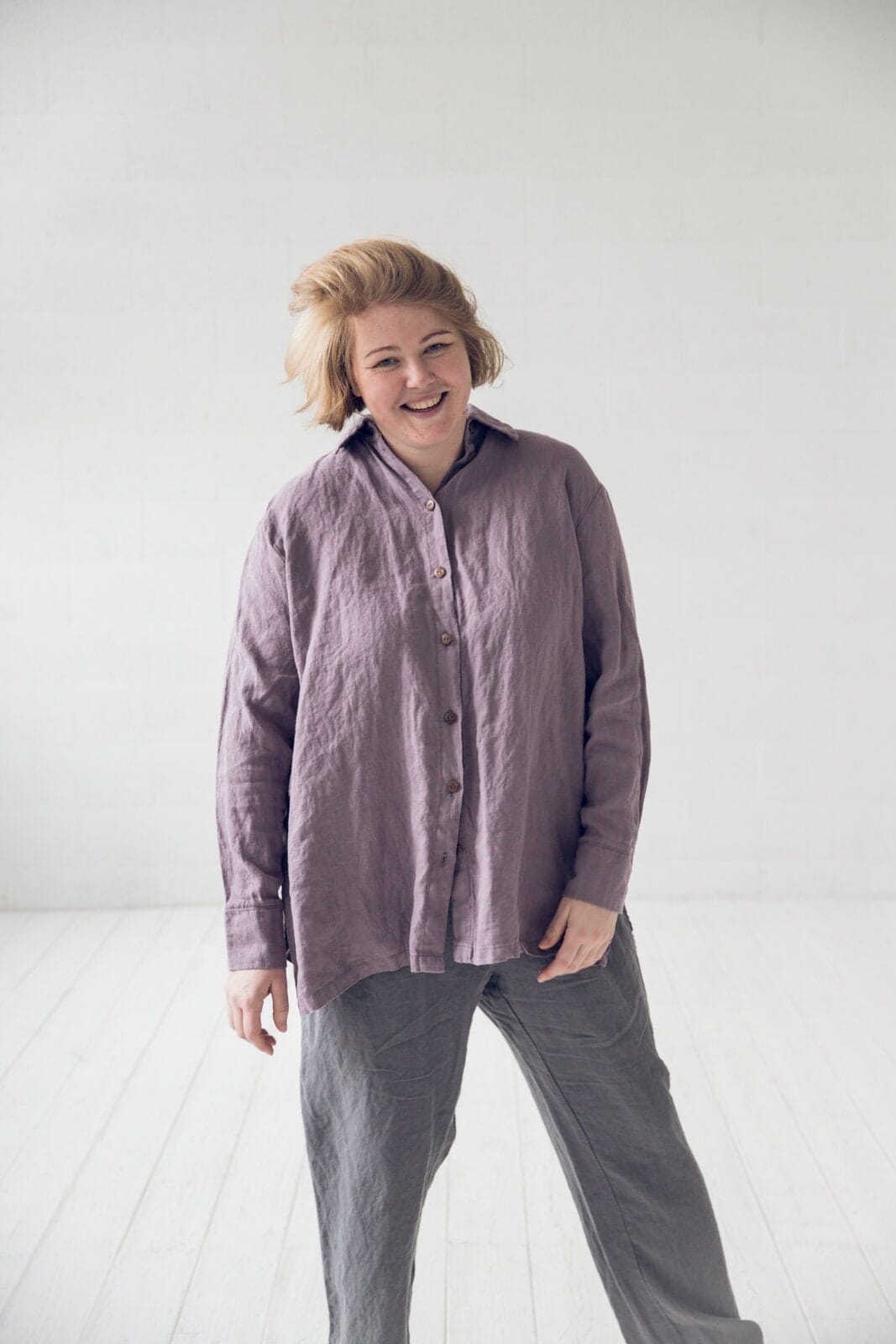 Loose Linen Women's Shirt Old Linen Mill