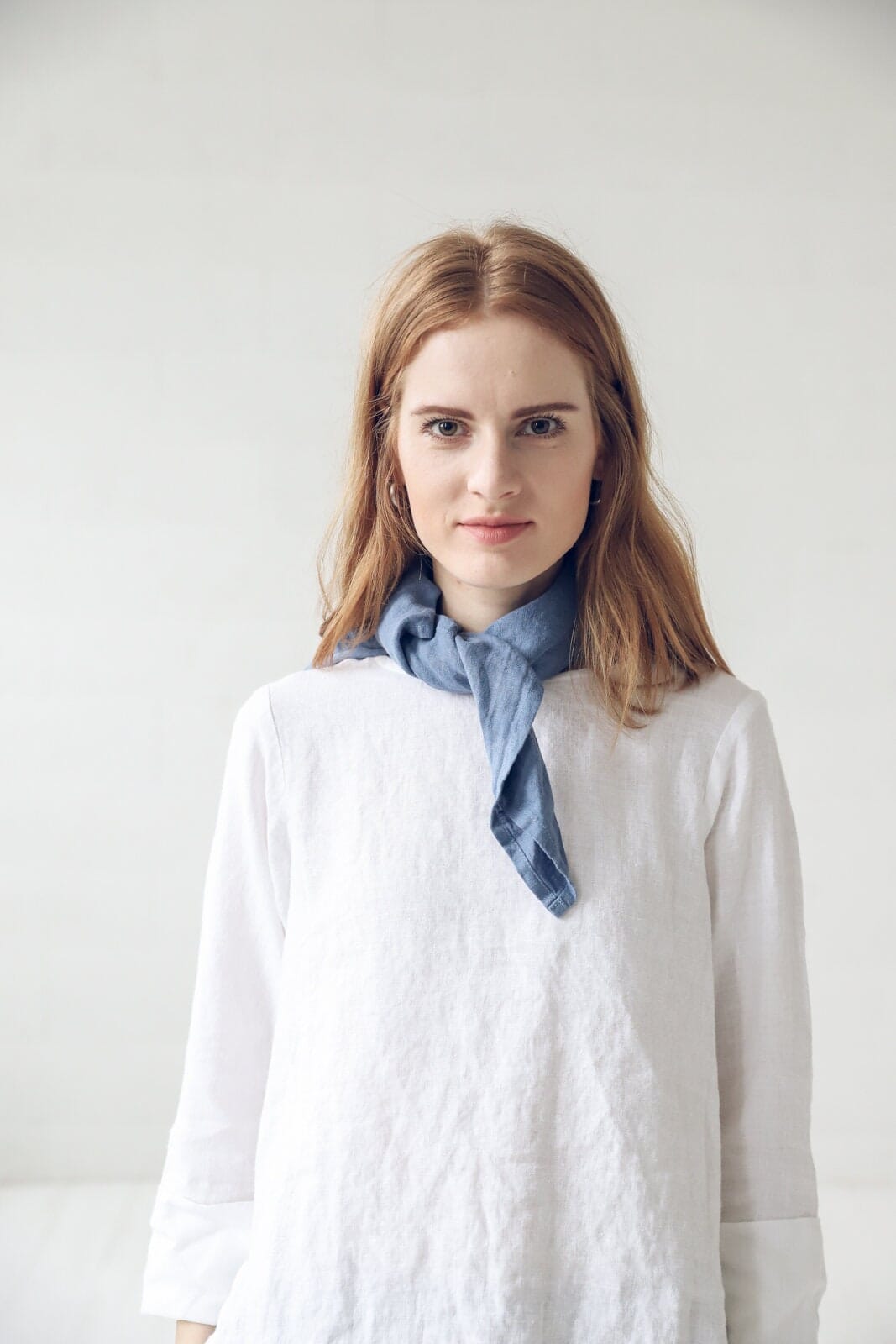 Multifunction Scarf Old Linen Mill Small Grey Checks