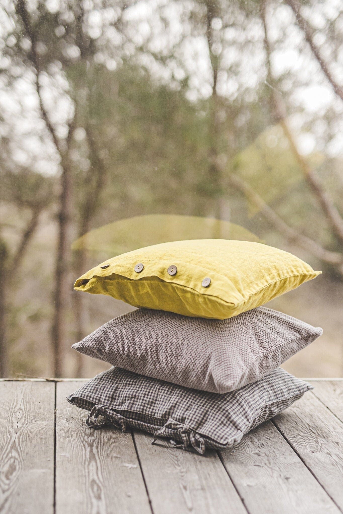 Natural Linen Decorative Cushion Cover Old Linen Mill