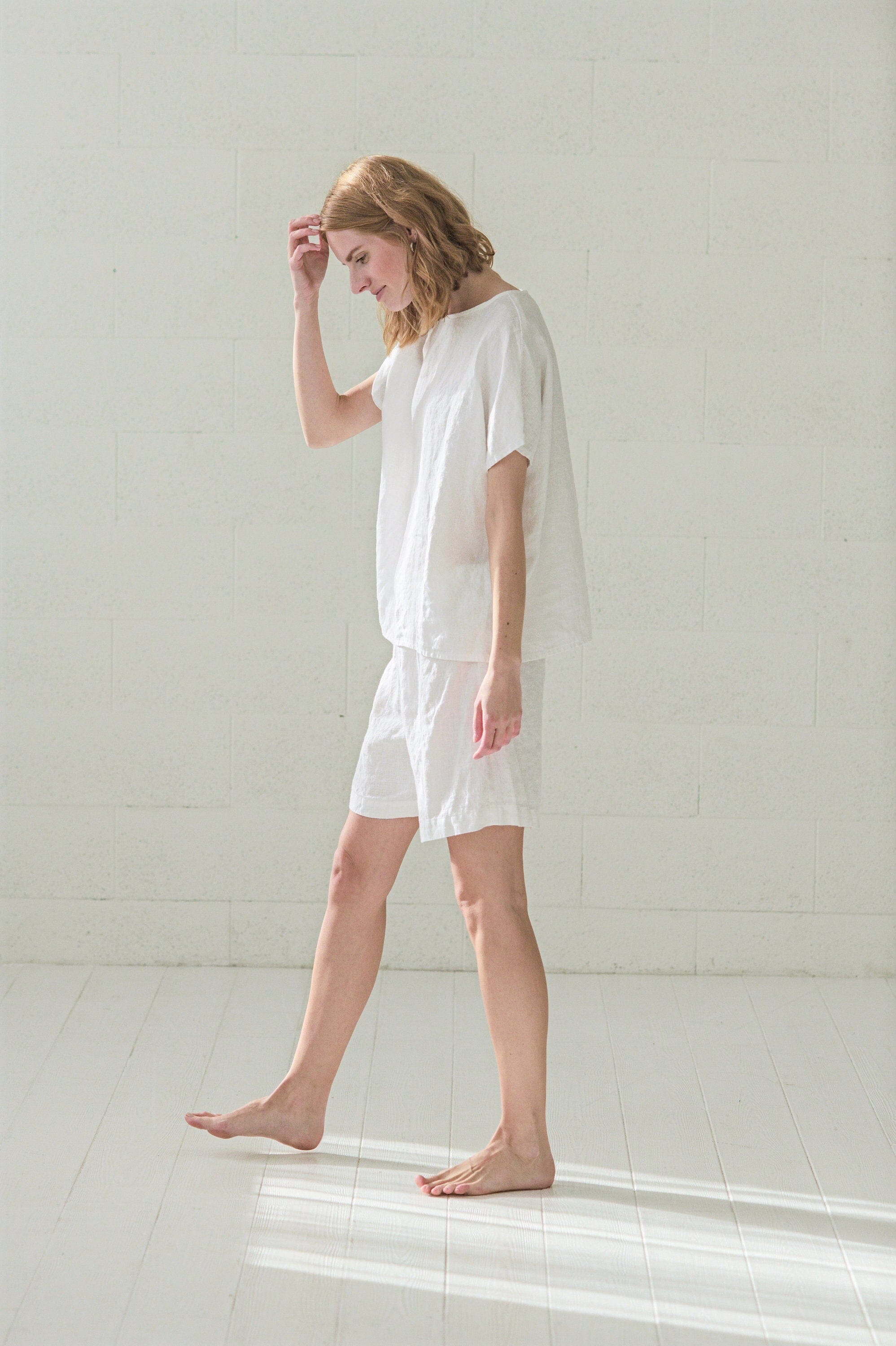 Natural Linen Pajamas Set Old Linen Mill