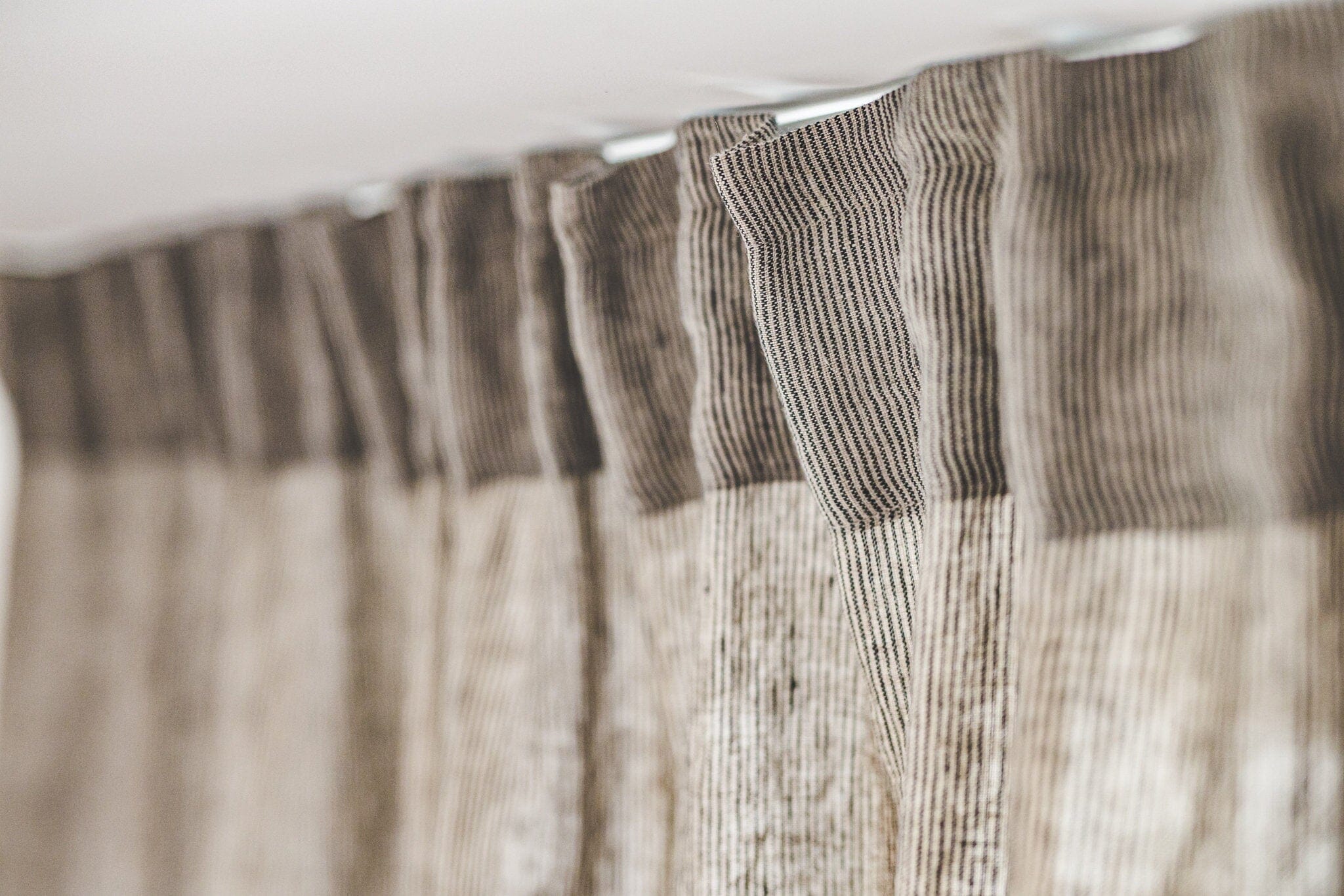 Natural Soft Linen Drapes Curtain Old Linen Mill