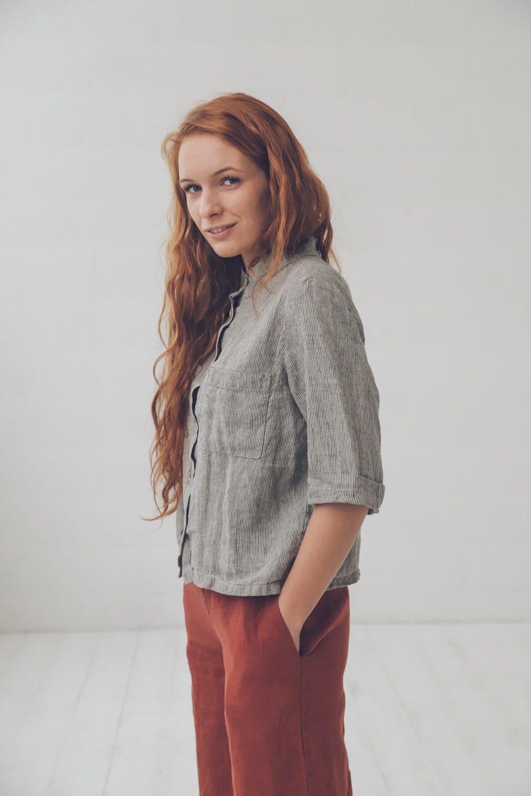 Oversized Linen Top Shirt Old Linen Mill