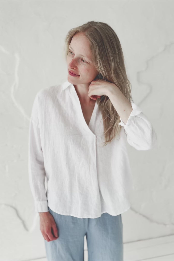 Elegant Linen Shirt Blouse