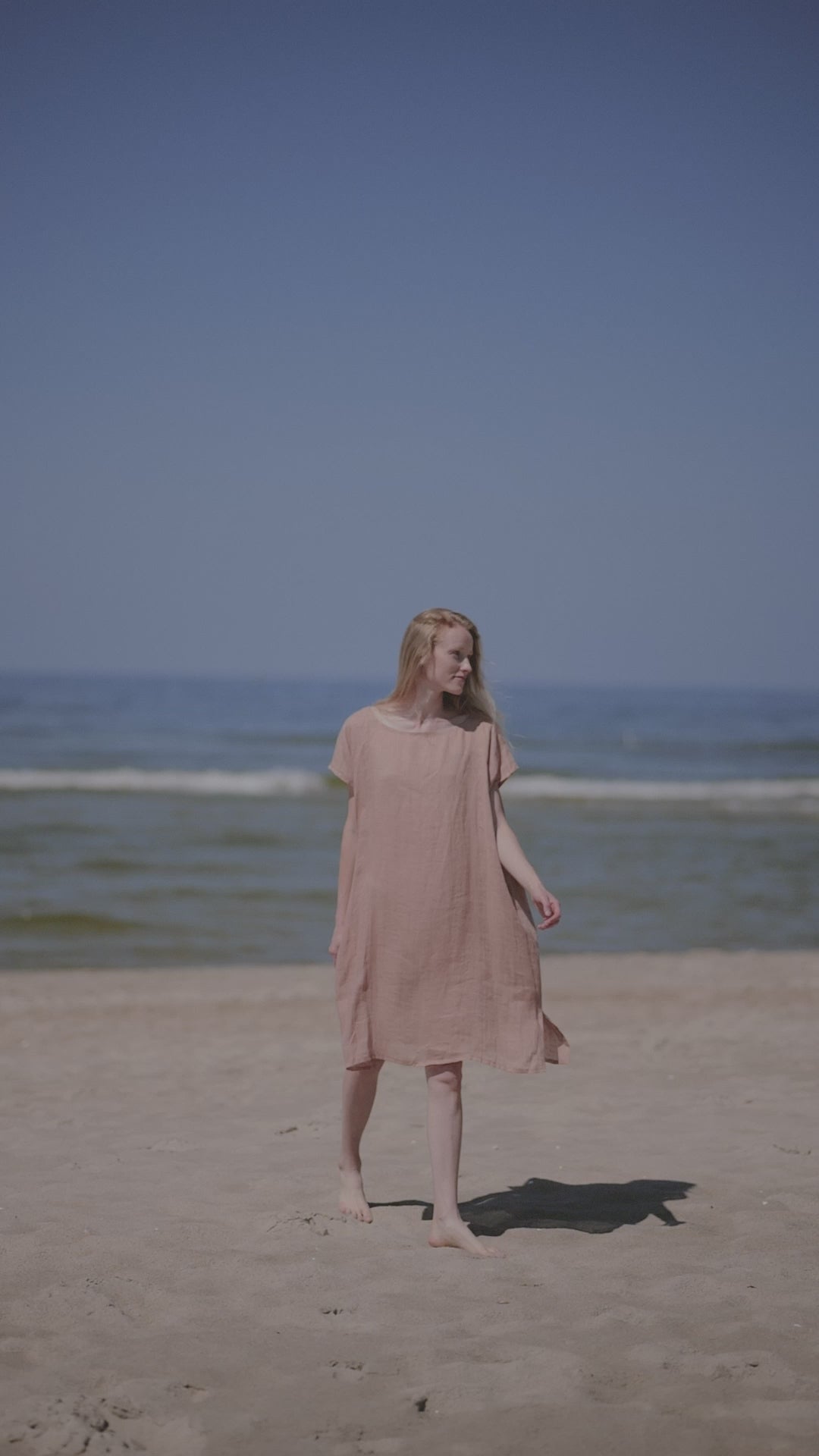 Beach Linen Summer Caftan, Linen Beach Dress for Women