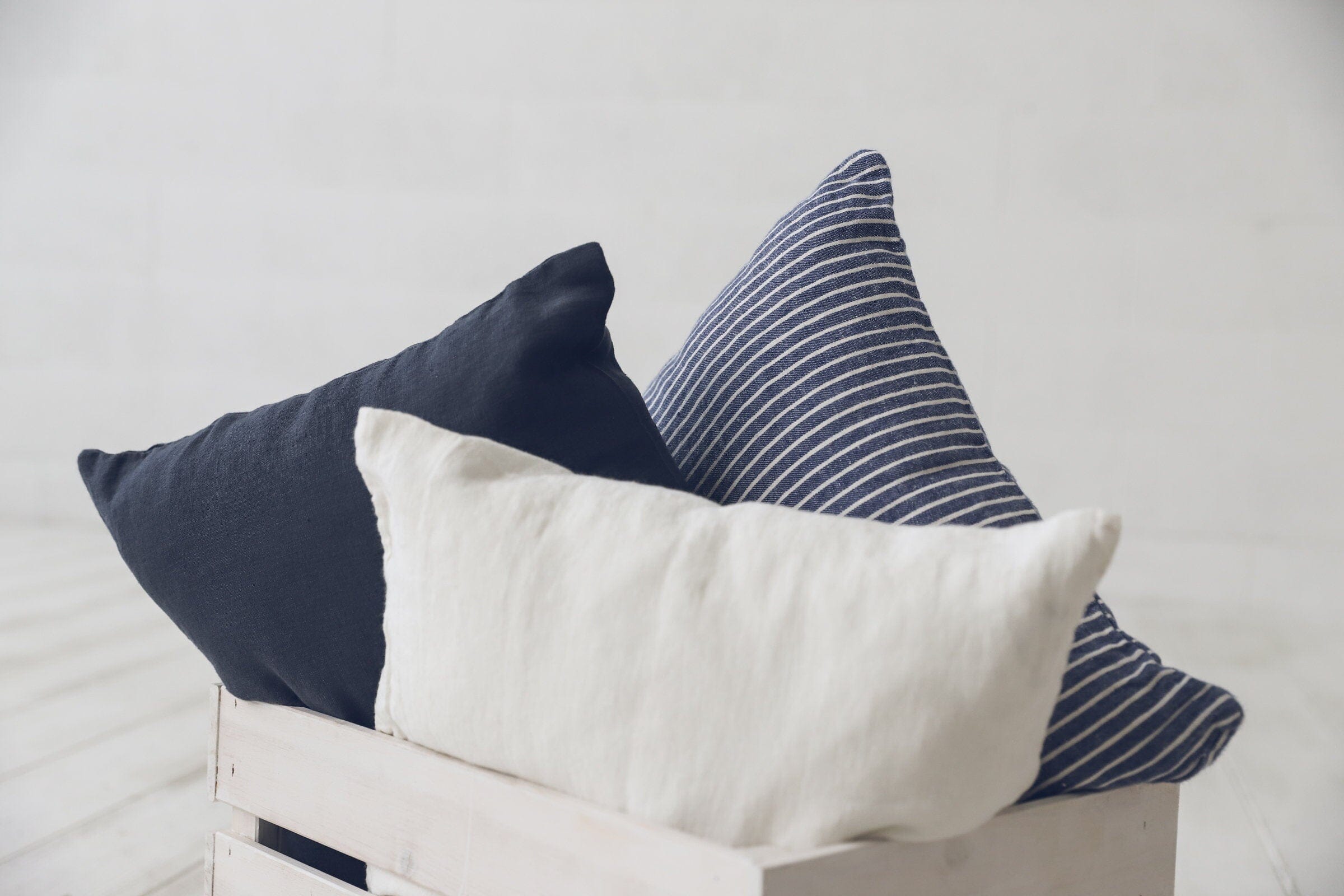 READY TO SHIP Linen Home Pillow, Decorative Linen Cushion Cover, Natural Linen Shams Old Linen Mill Living Coral 45cm/18"x18"