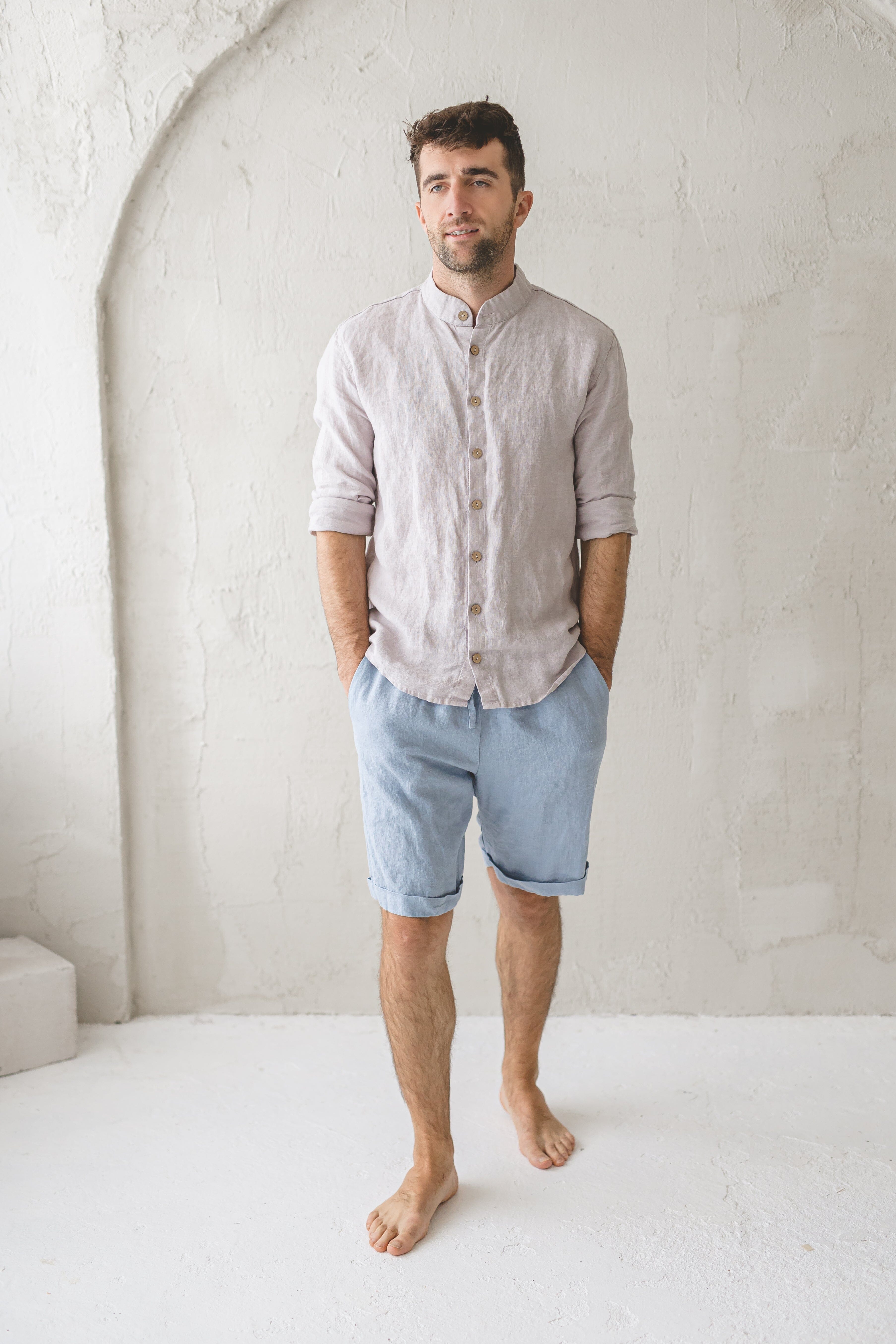 Relaxed Linen Men's Shorts Old Linen Mill