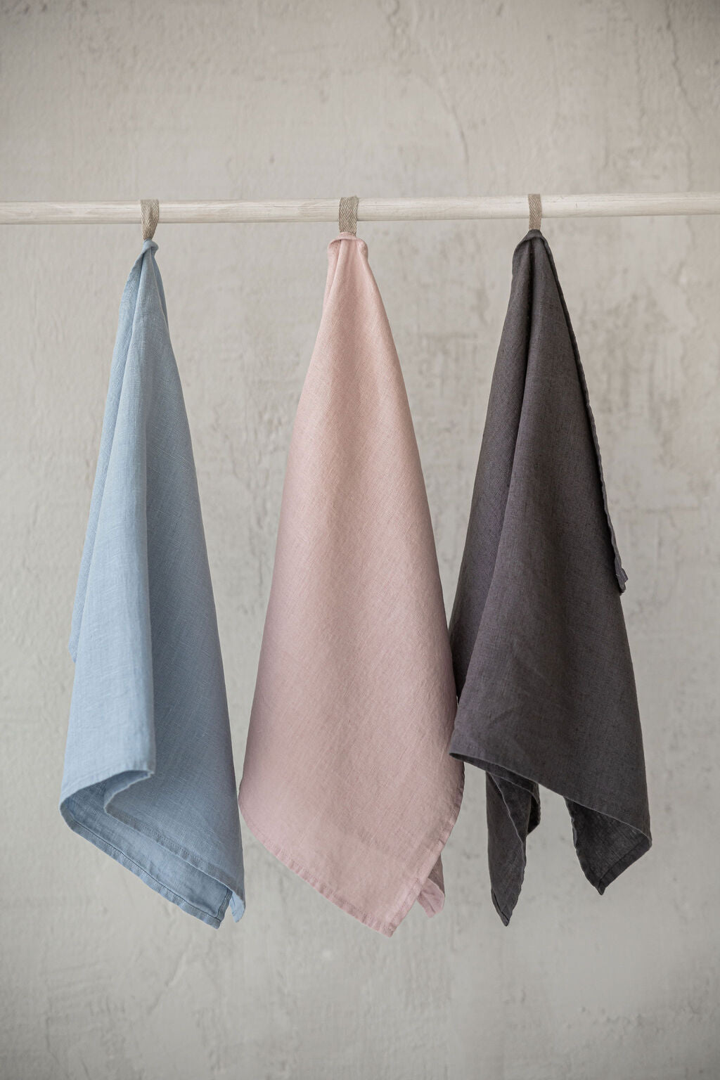 Set of 3 Linen Tea Towels TT50x70 Old Linen Mill