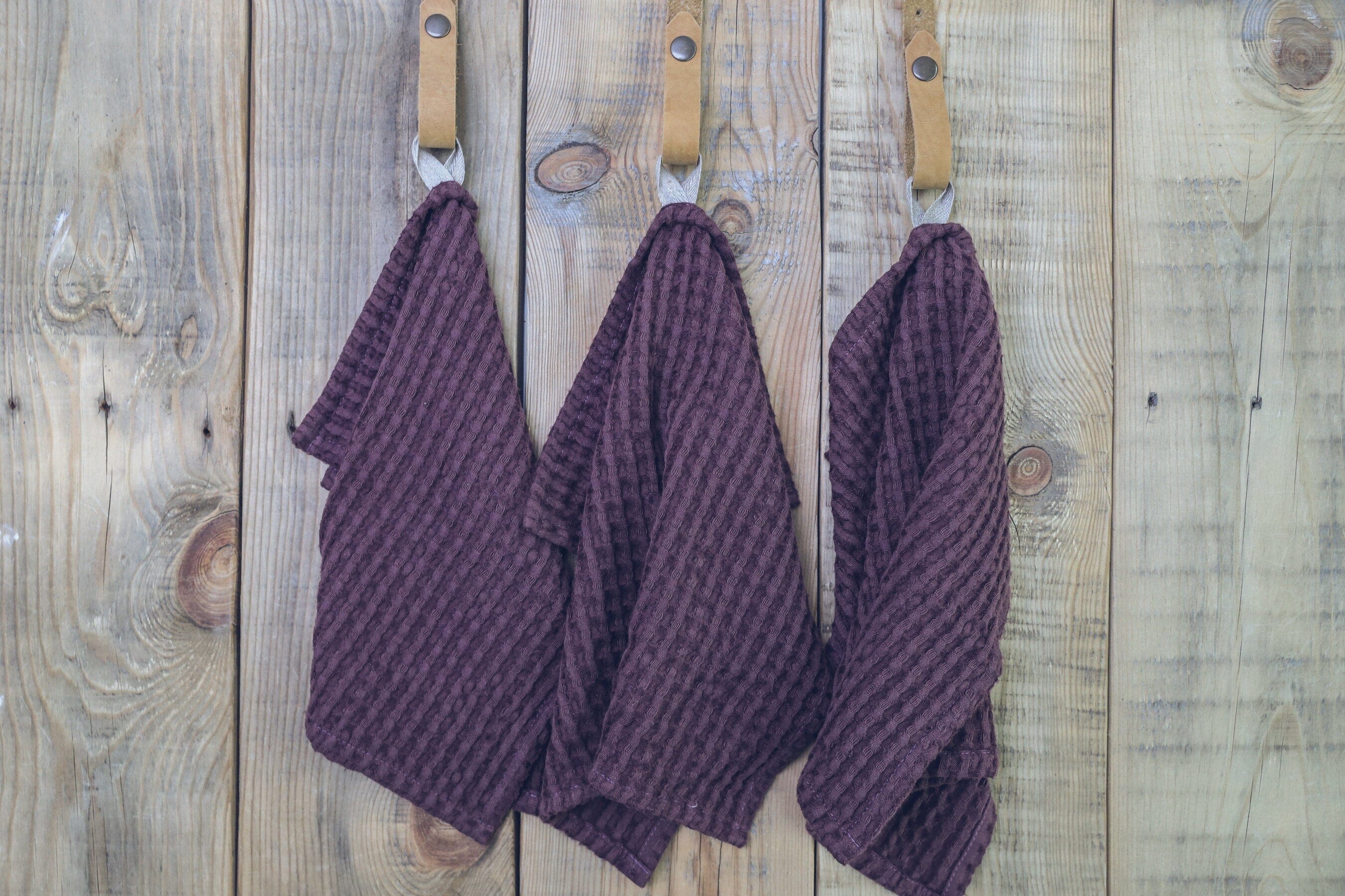 Set of 3 Organic Linen Towels Old Linen Mill