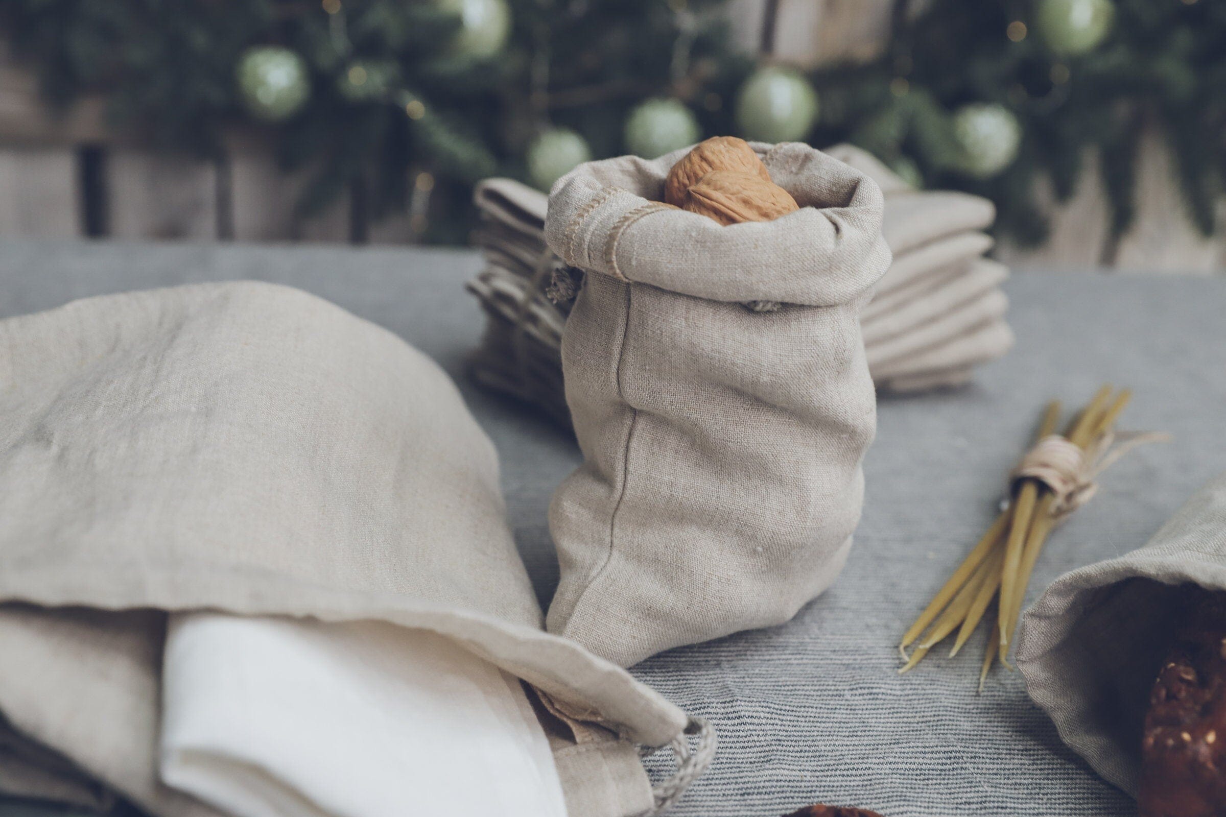 Set of Linen Bags Old Linen Mill