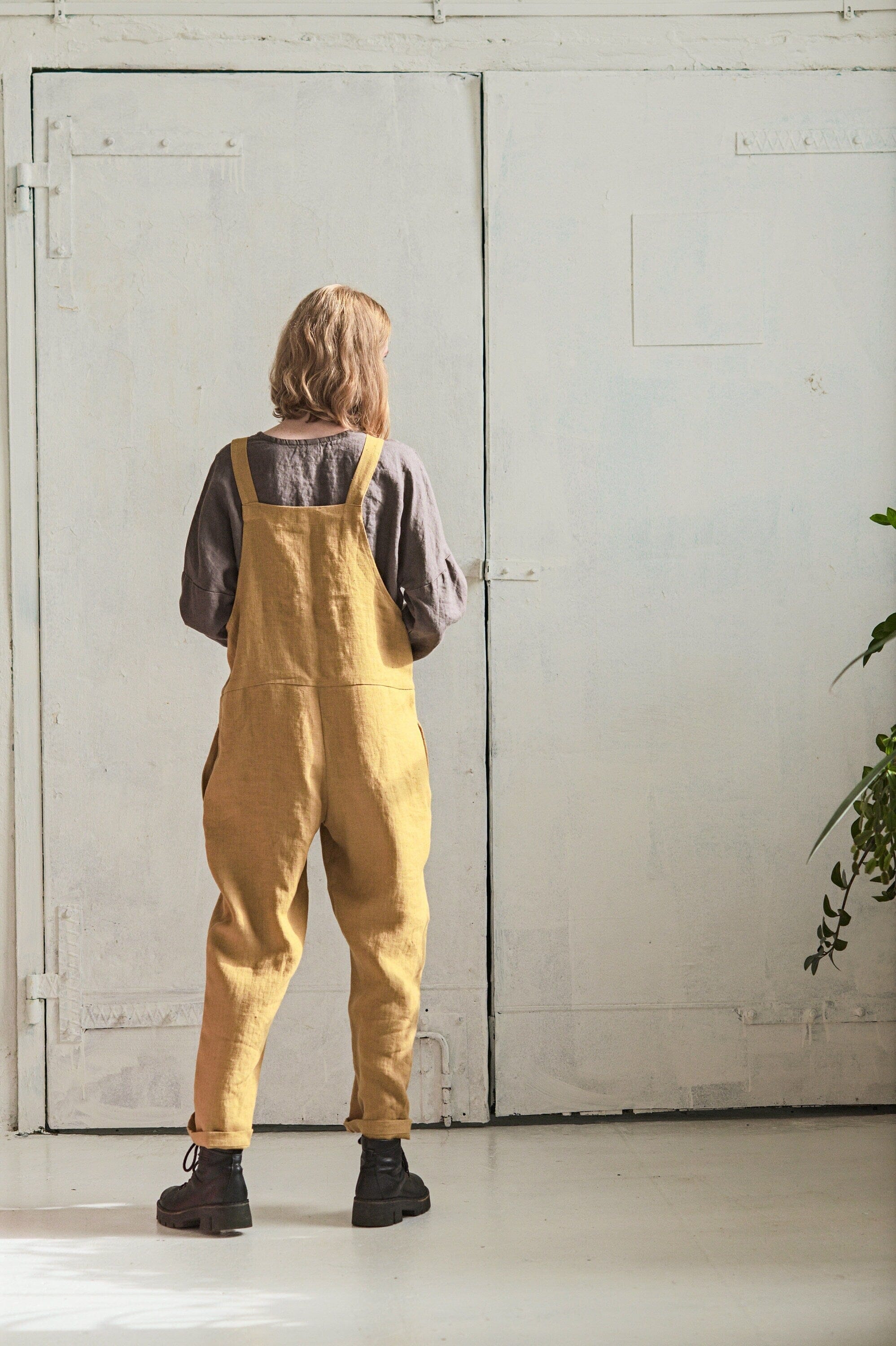 Sleeveless Linen Jumpsuit Old Linen Mill