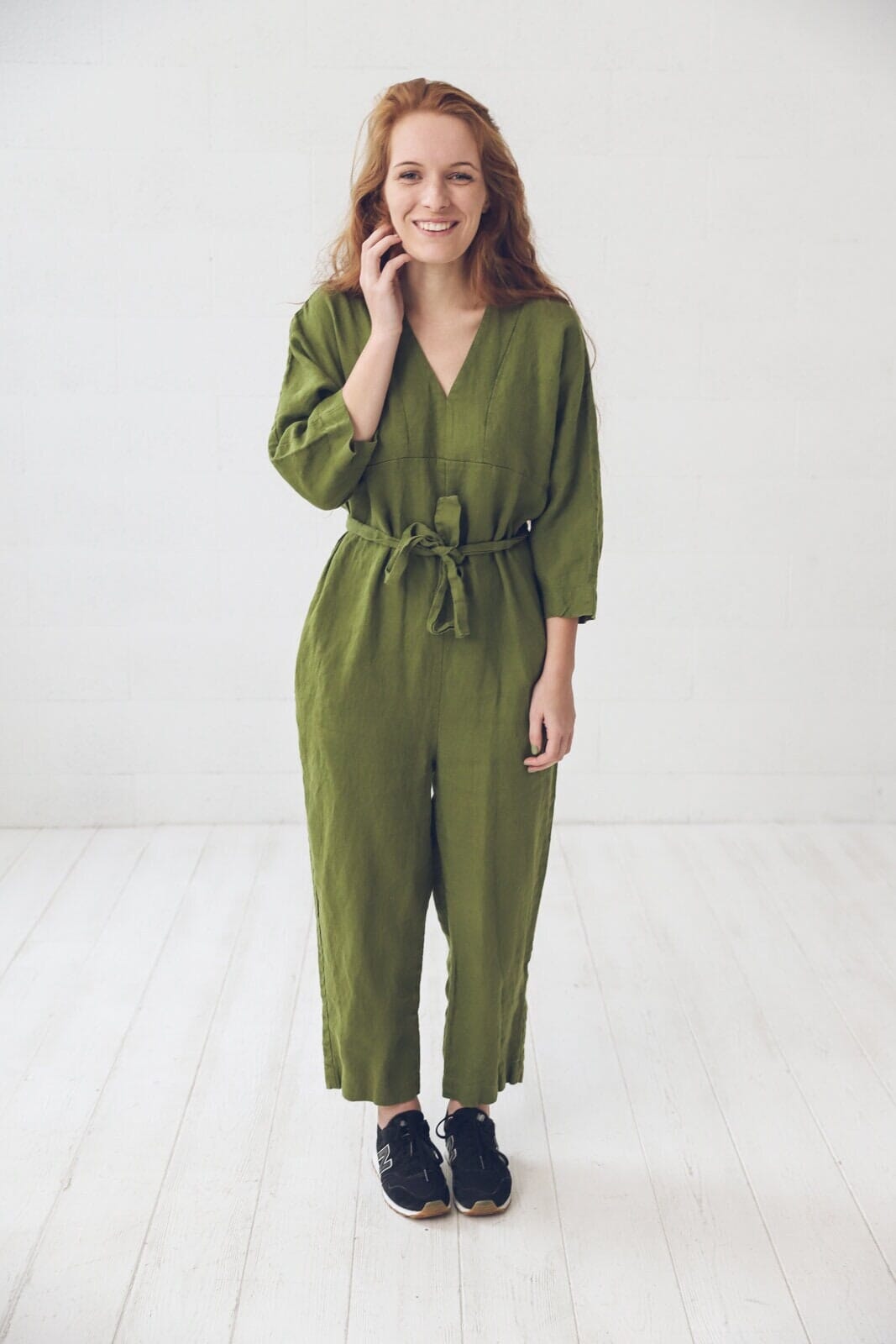 Soft Long Linen Jumpsuit Old Linen Mill