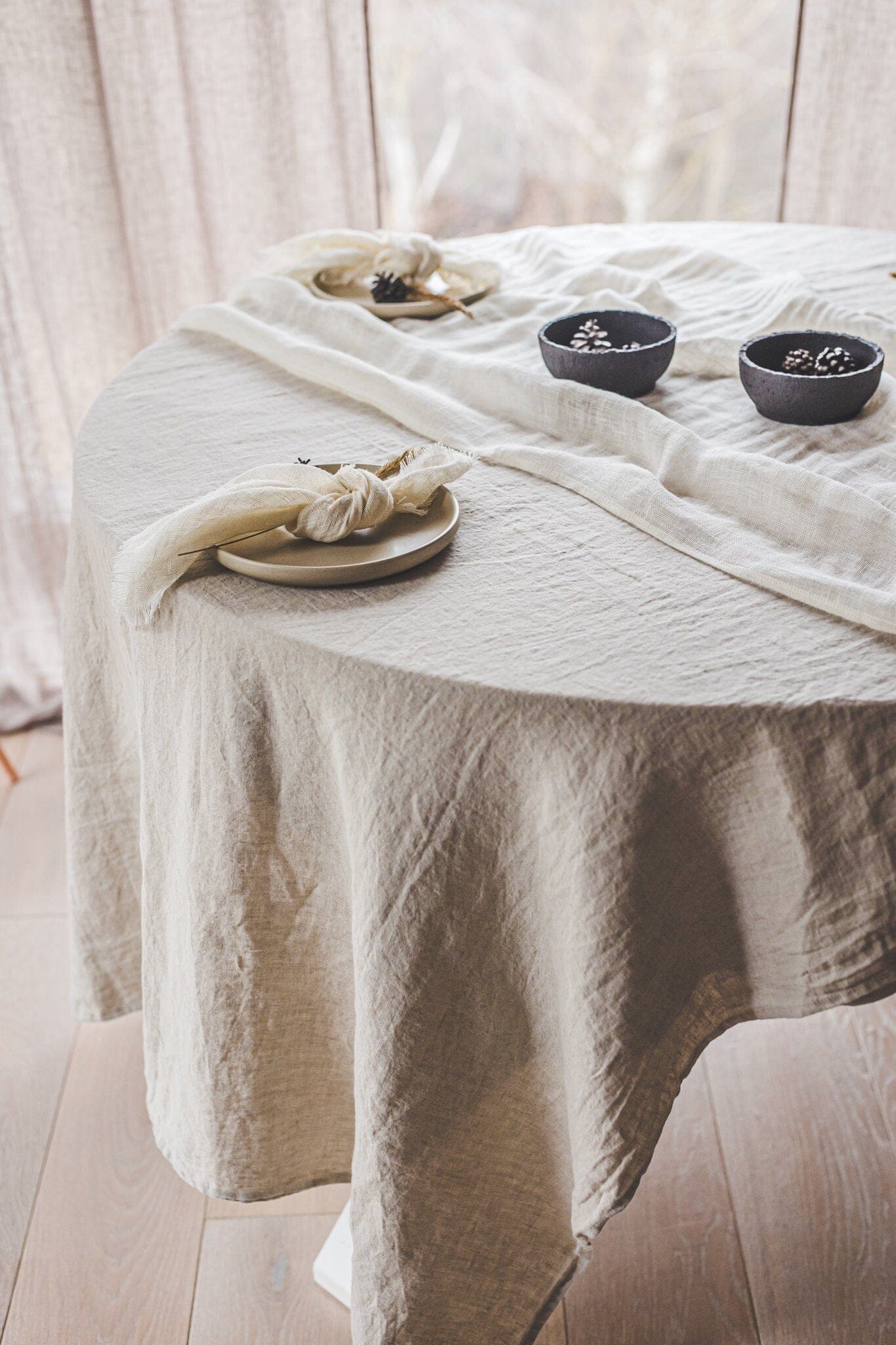 Soft Washed Linen Tablecloth Gift Idea Old Linen Mill