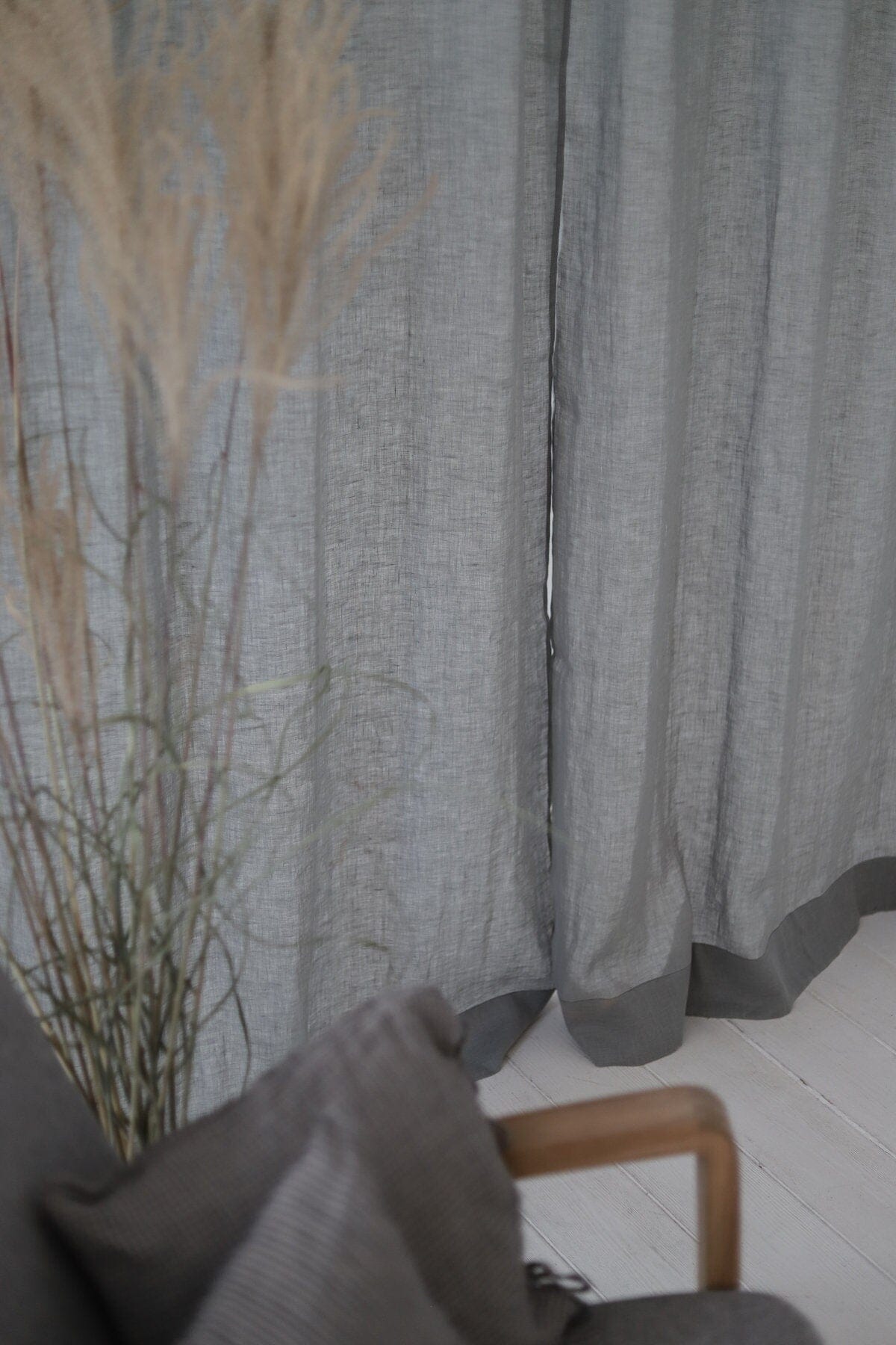 Soft Washed Rod Pocket See-Through Linen Day Curtains Old Linen Mill