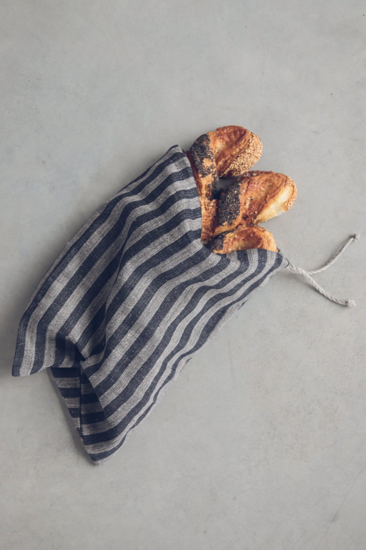 Striped Linen Kitchen Storage Bag, Loaf Bag Loaf bag Old Linen Mill