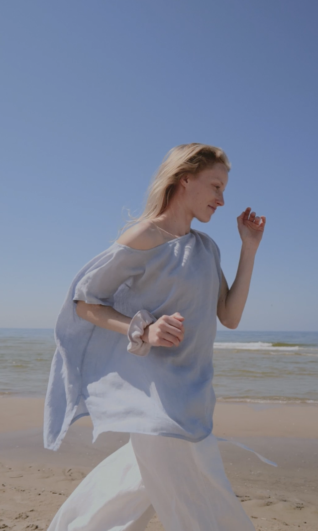 Summer Linen Top, Oversize Linen Blouse (Copy) Old Linen Mill