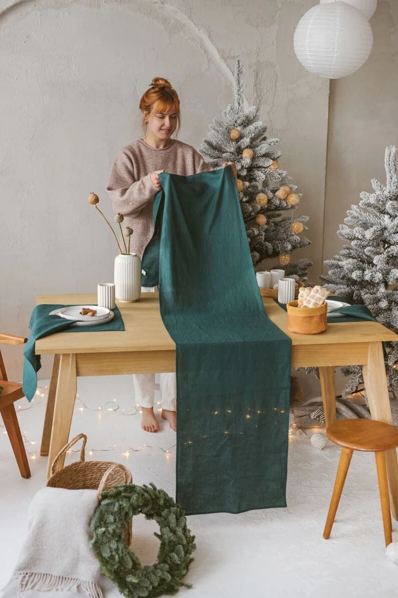 Table Runner Linen Gift Decor Old Linen Mill