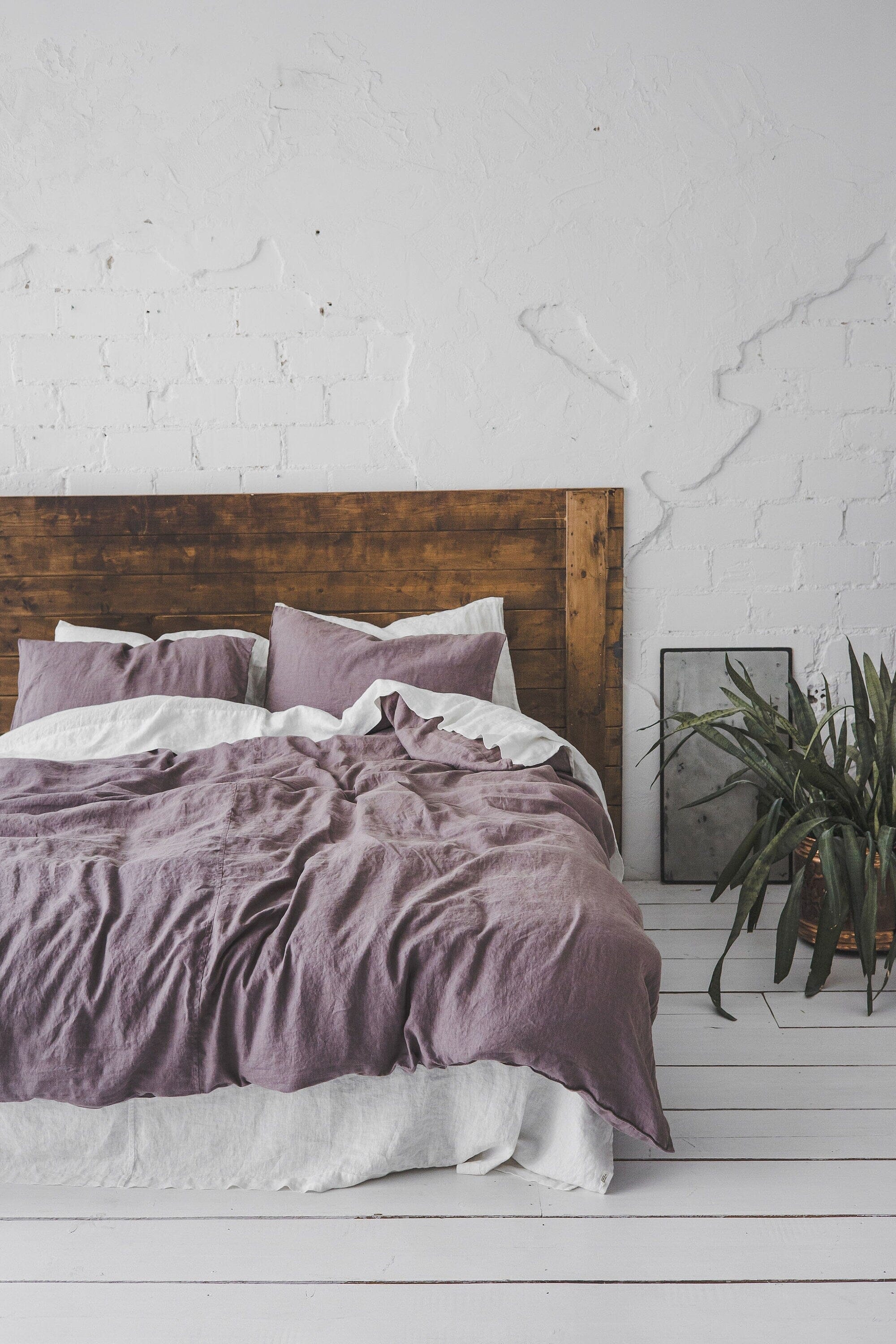 Violet Ash Soft Wash Bed Linen Gift Set Old Linen Mill