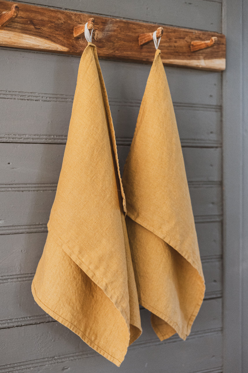 19 Colors Linen Kitchen Tea Towels set of 2 TT50x70 Old Linen Mill