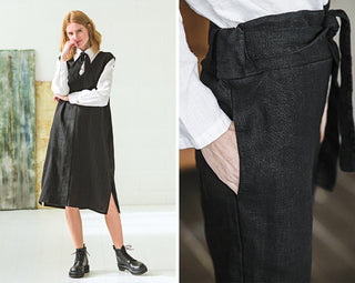 heavy black linen color - Old Linen Mill